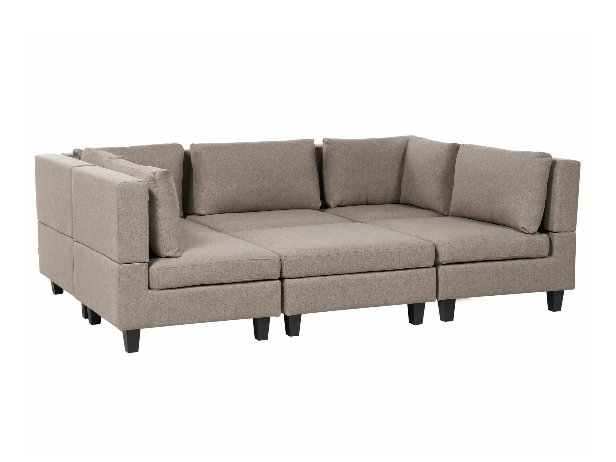 Modularna ugaona garnitura Elbmeli 104 (Smeđa)
