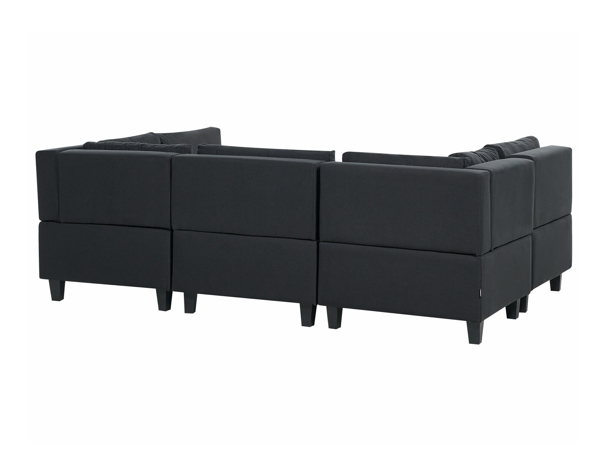 Modularna ugaona garnitura Elbmeli 104 (Crno)
