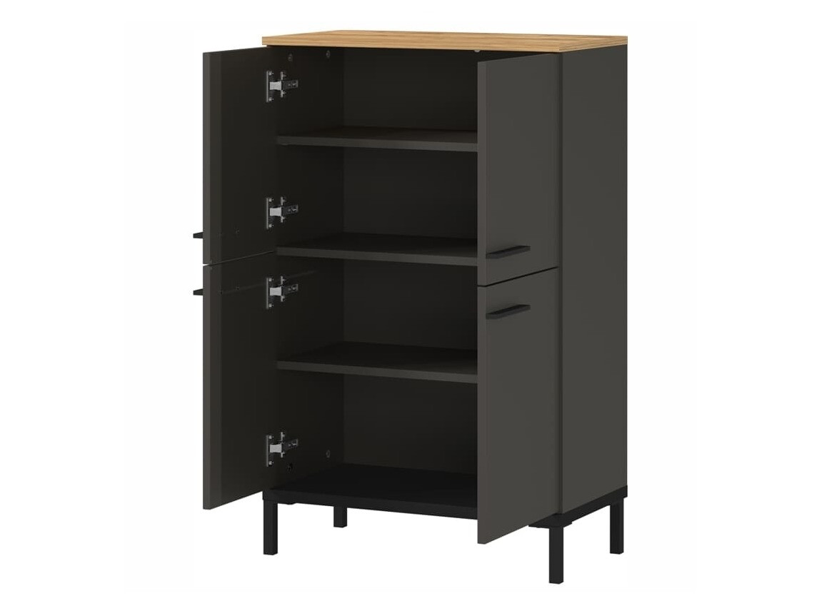 Set za kupatilo Ruvlevu 104 (Grafit + Navarra hrast)