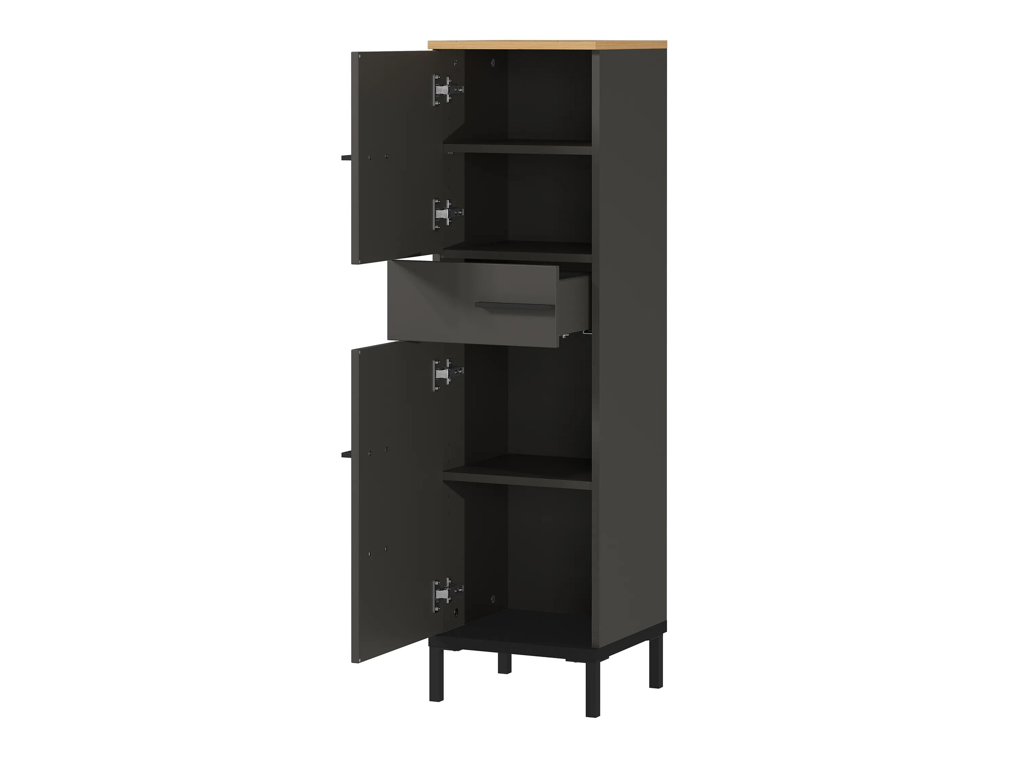 Set za kupatilo Ruvlevu 105 (Grafit + Navarra hrast)