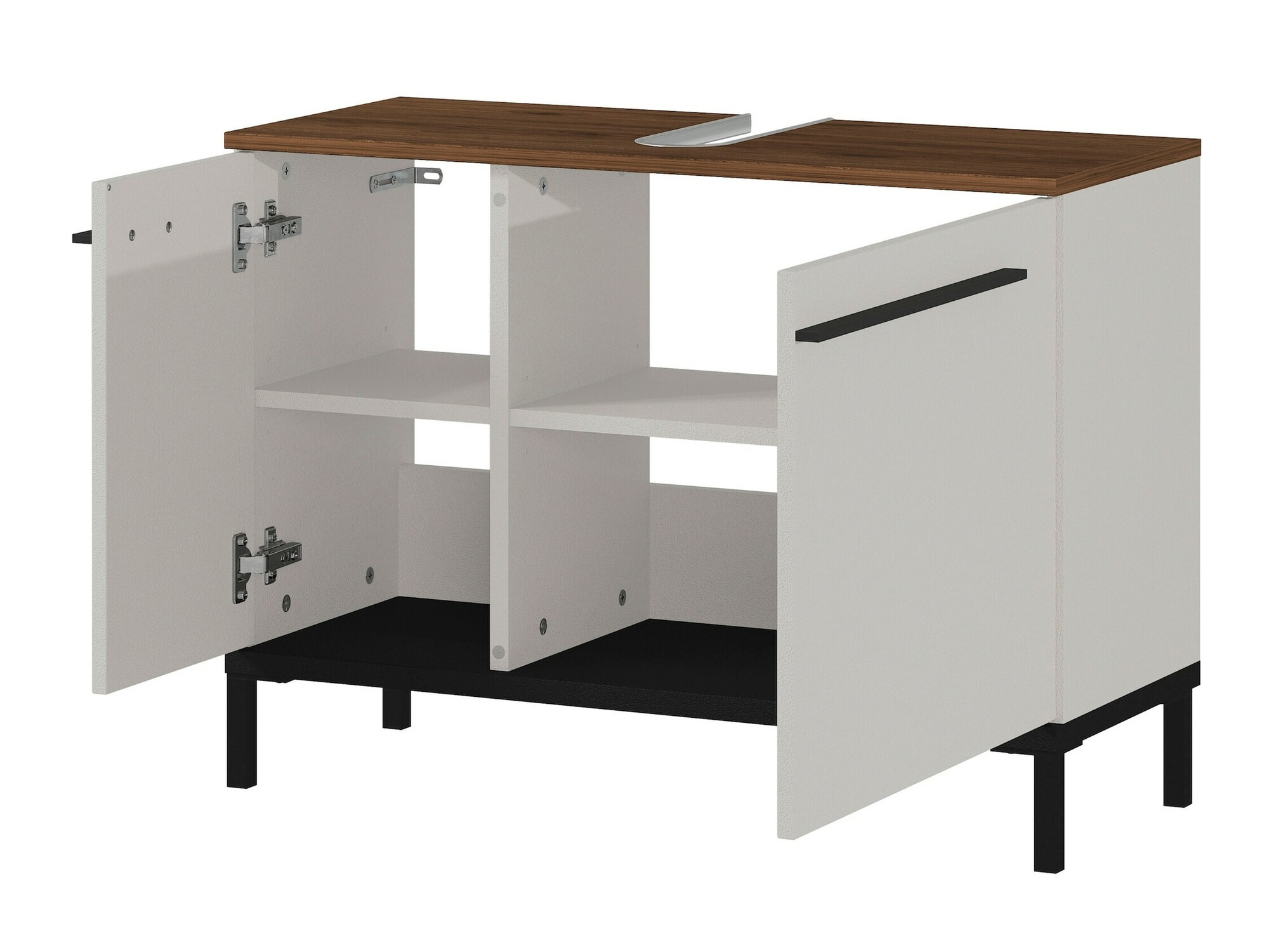 Set za kupatilo Ruvlevu 105 (Svetloosiva + Orah)