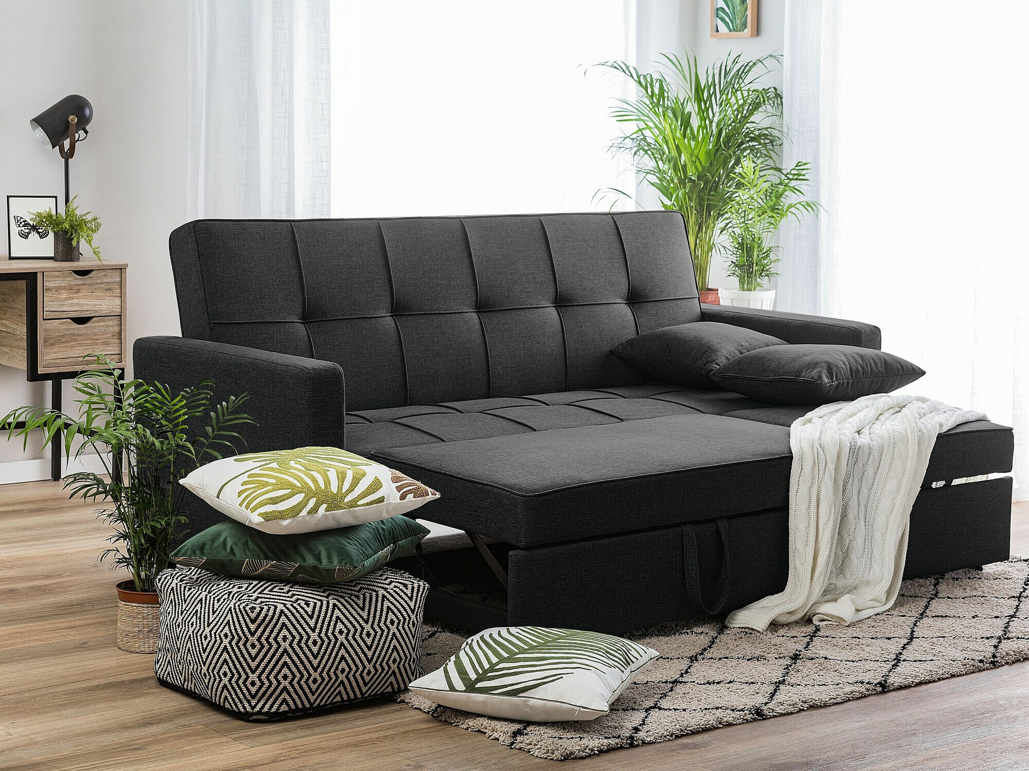 Sofa na razvlačenje Berwyn 1774 (Crno)