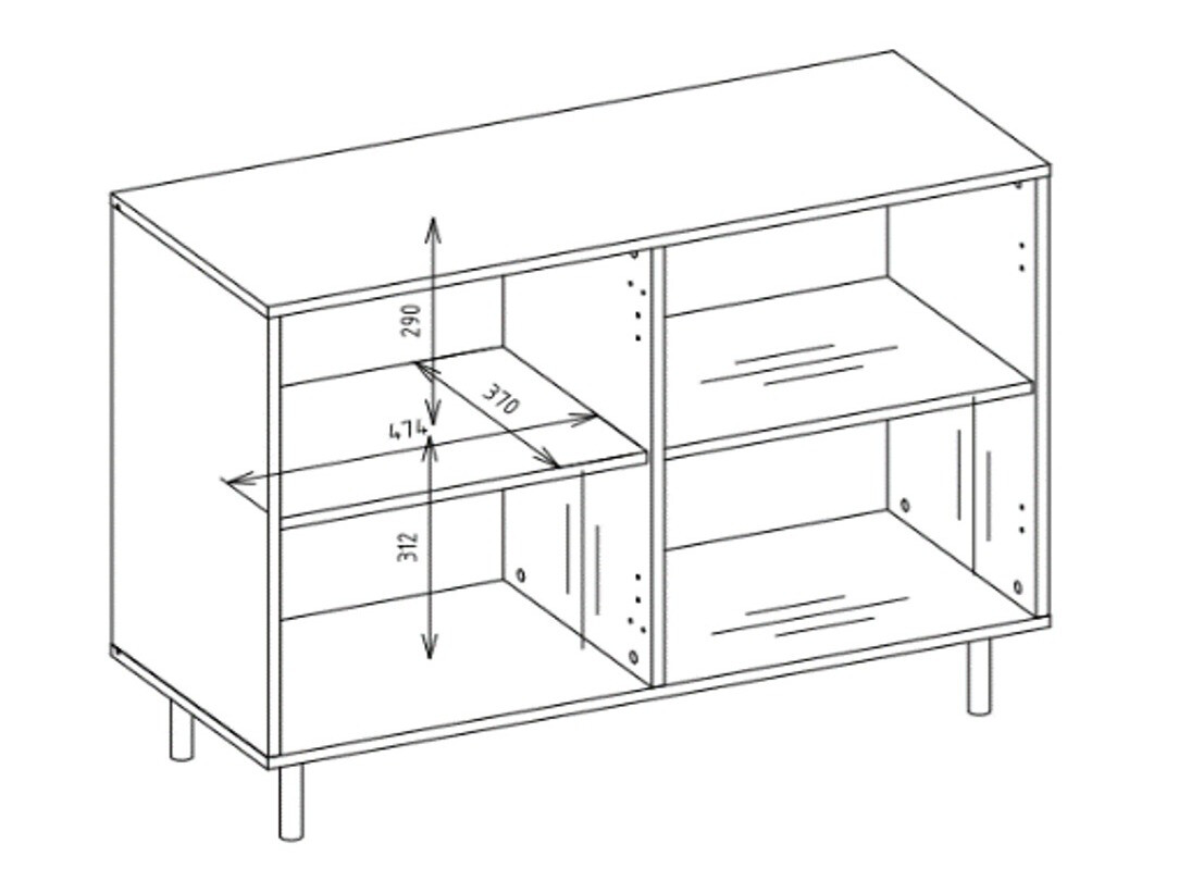 Ormarić Romseru 100 (Plava + Zanatski hrast)