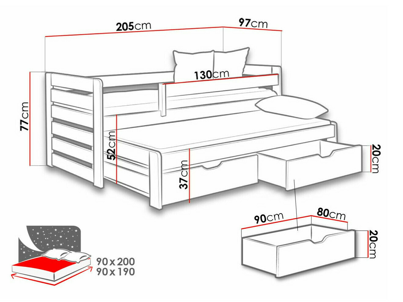 Krevet Henderson 128 (Bor)