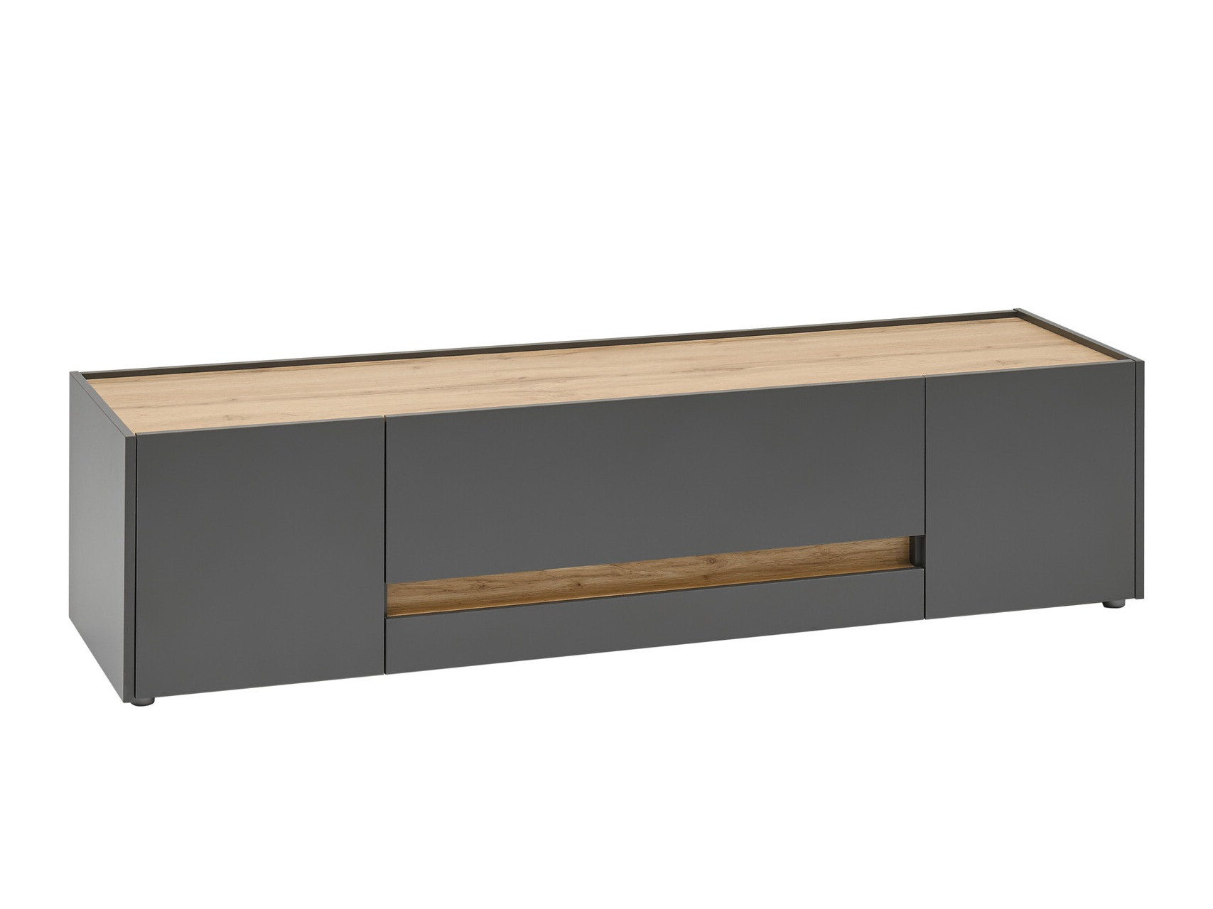 TV komoda Elbsori 115 (Antracit + Hrast Votan)