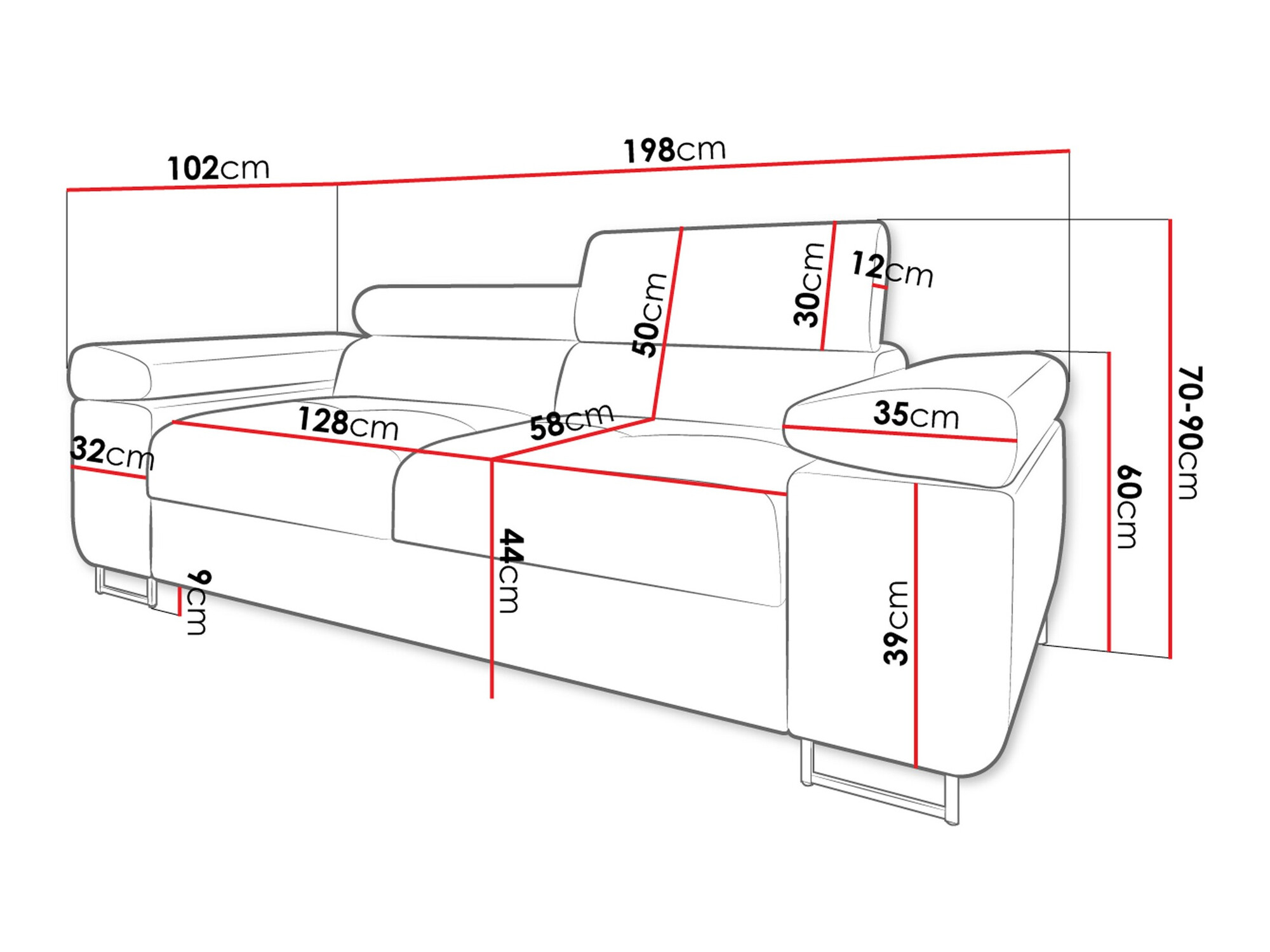 Sofa Comfivo Eliferu 105 (Lux 05)