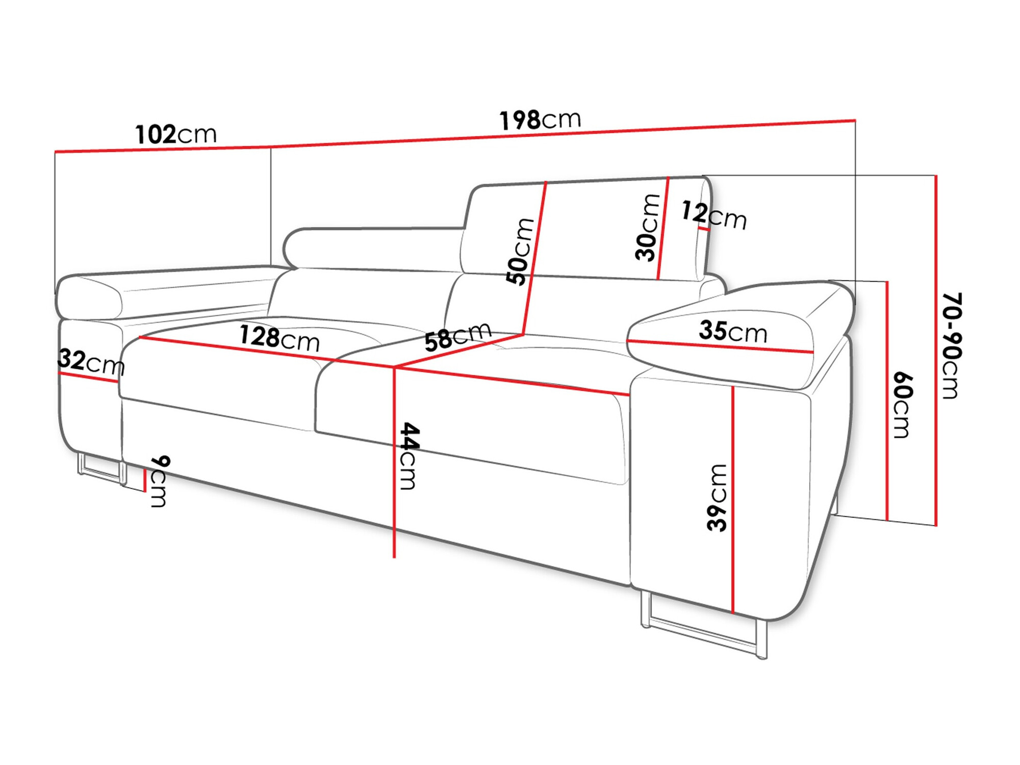 Sofa Comfivo Eliferu 105 (Manila 26)