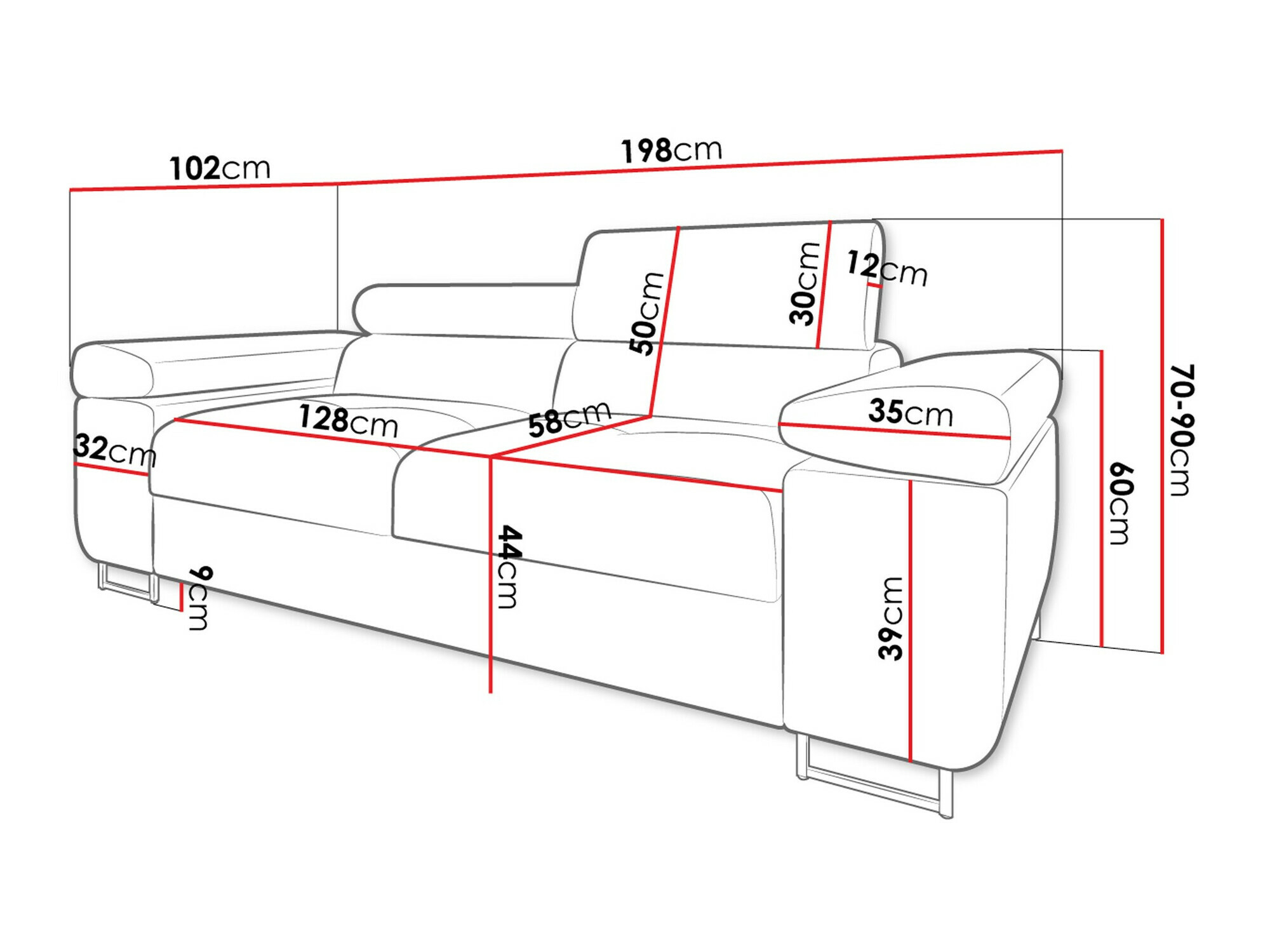 Sofa Comfivo Eliferu 105 (Poso 05)