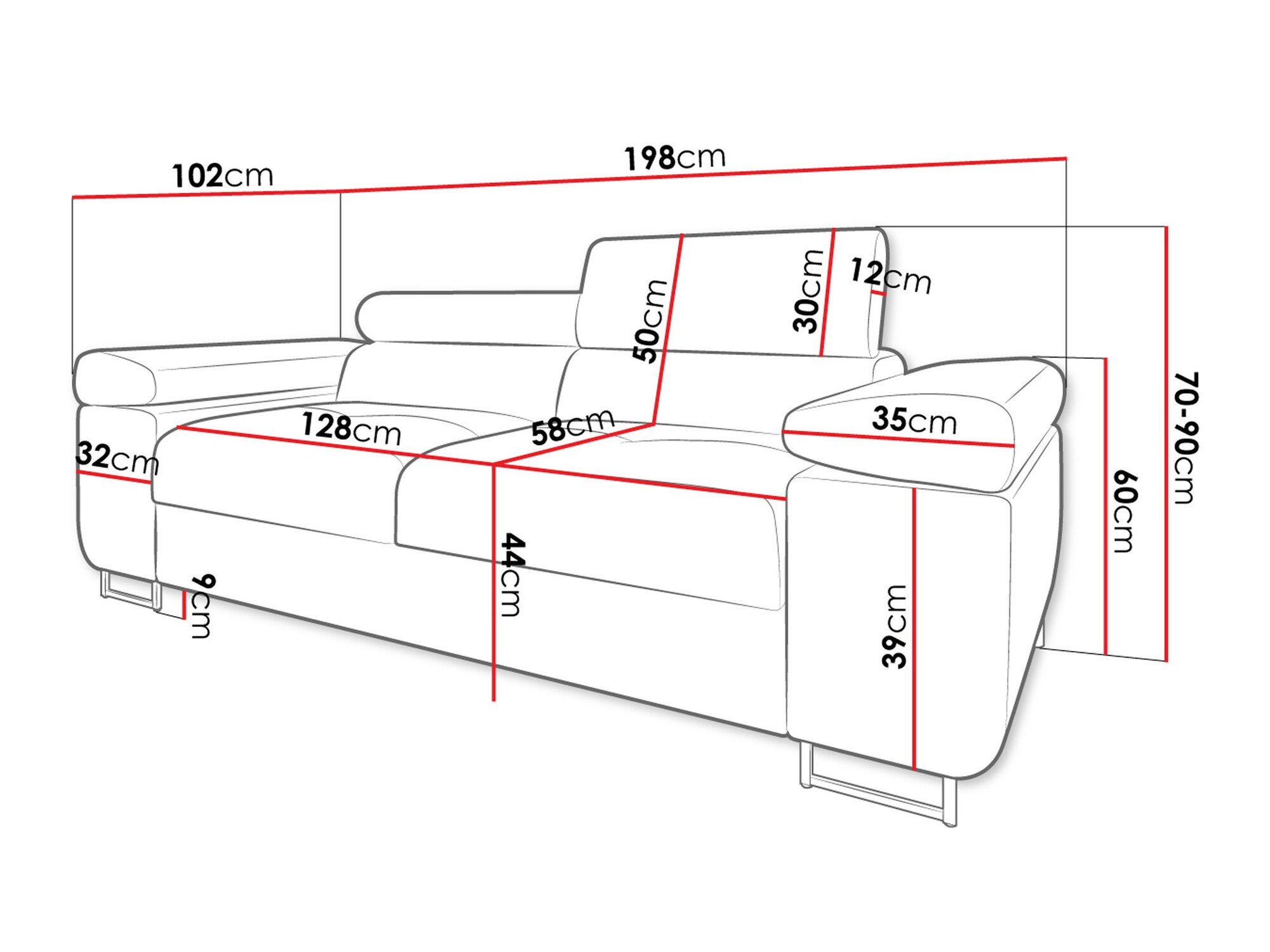Sofa Comfivo Eliferu 105 (Poso 100)