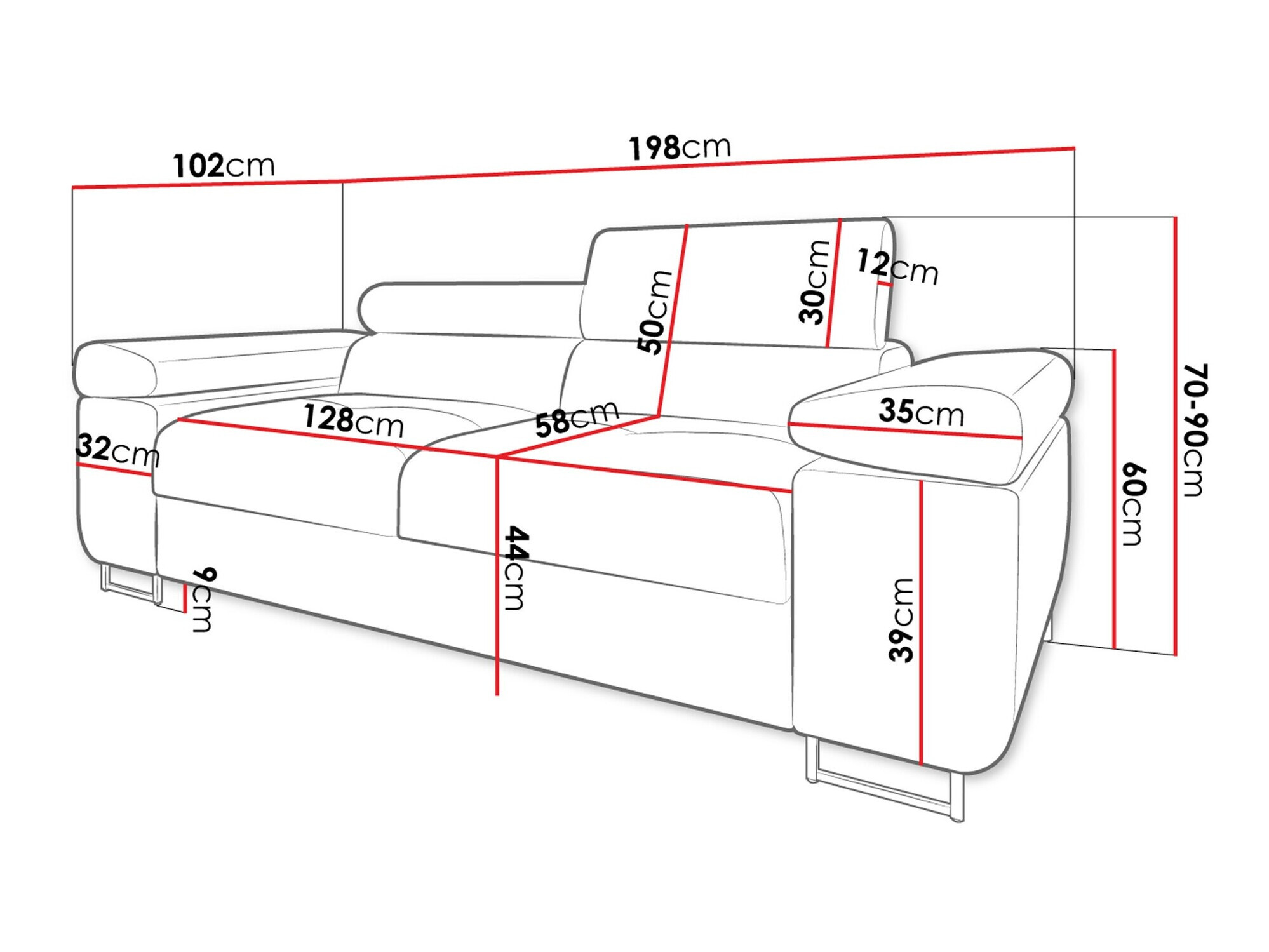 Sofa Comfivo Eliferu 105 (Poso 135)