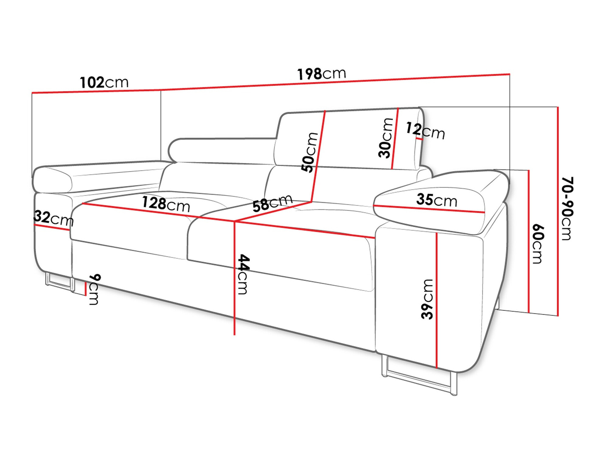Sofa Comfivo Eliferu 105 (Soft 029 + Lux 05)