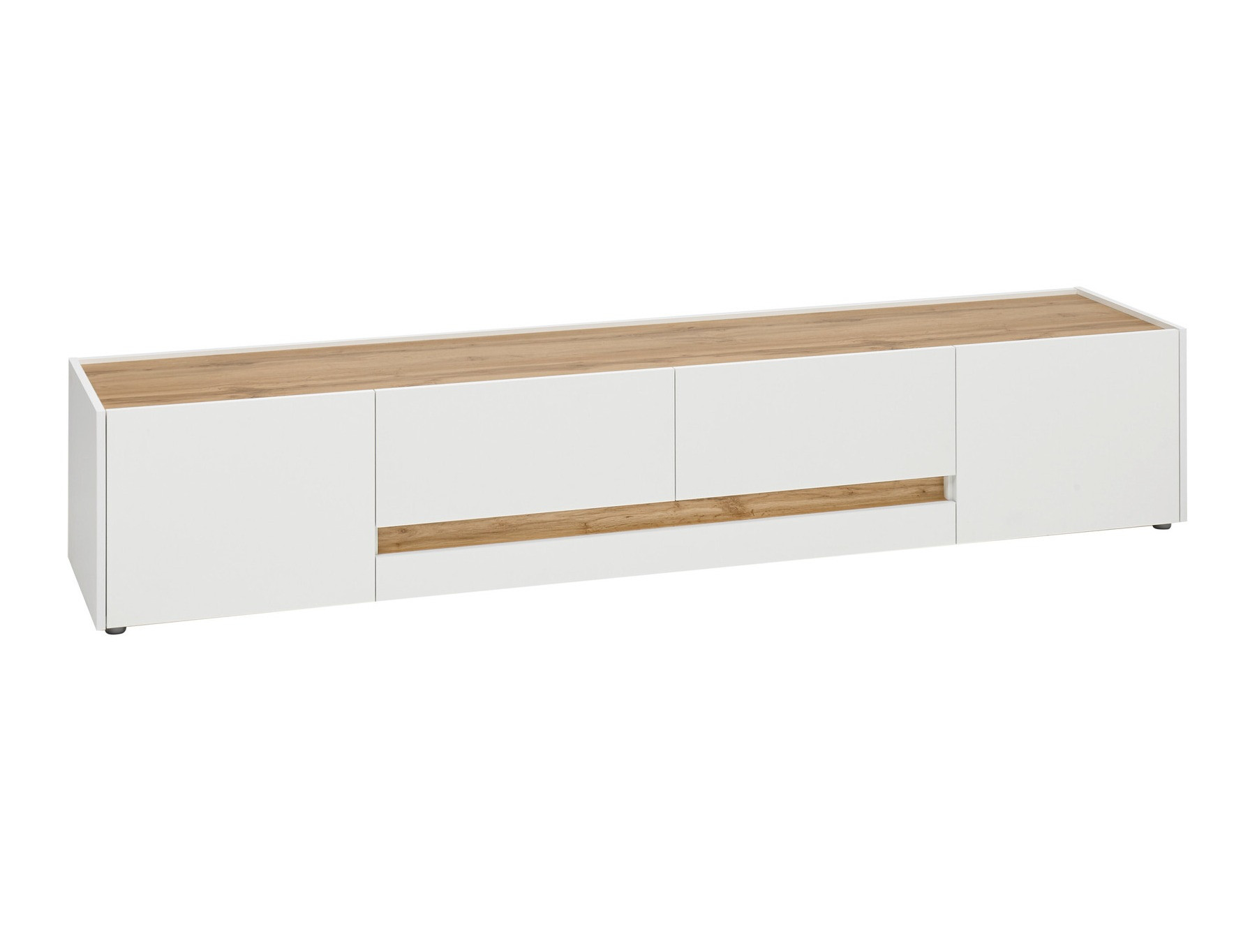 TV komoda Elbsori 116 (Belo + Hrast Votan)