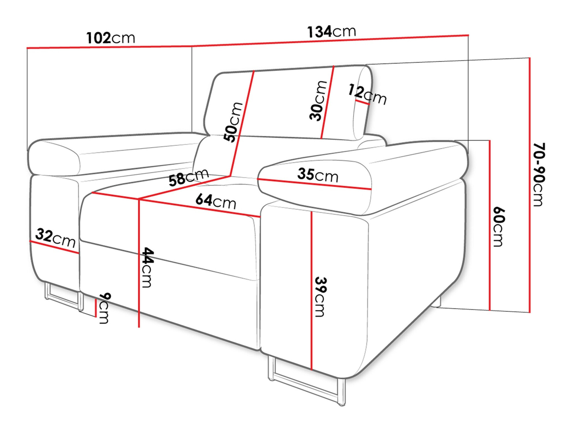 Fotelja Comfivo Eliferu 106 (Soft 017 + Lux 05)