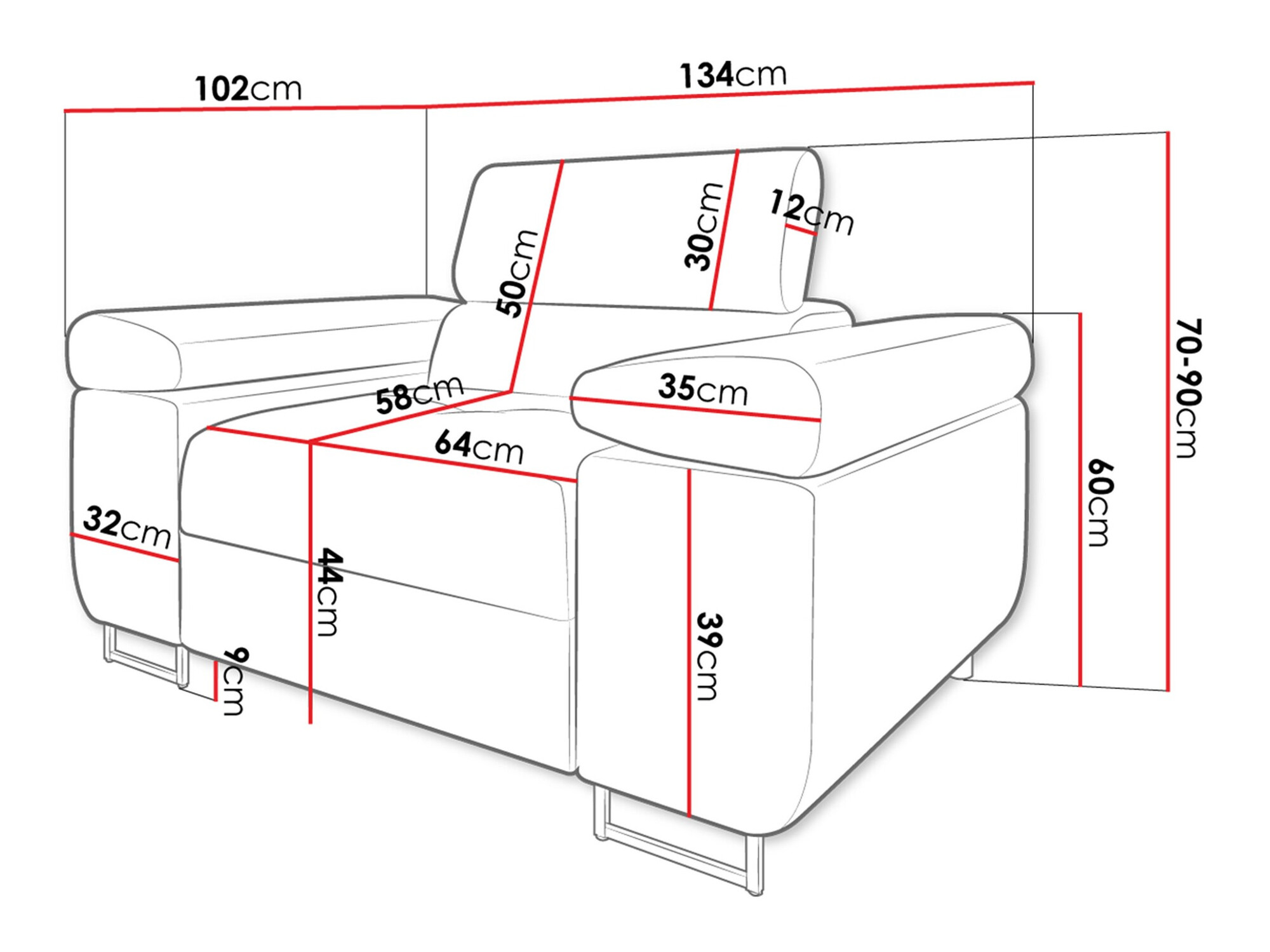 Fotelja Comfivo Eliferu 106 (Soft 066 + Lux 03)