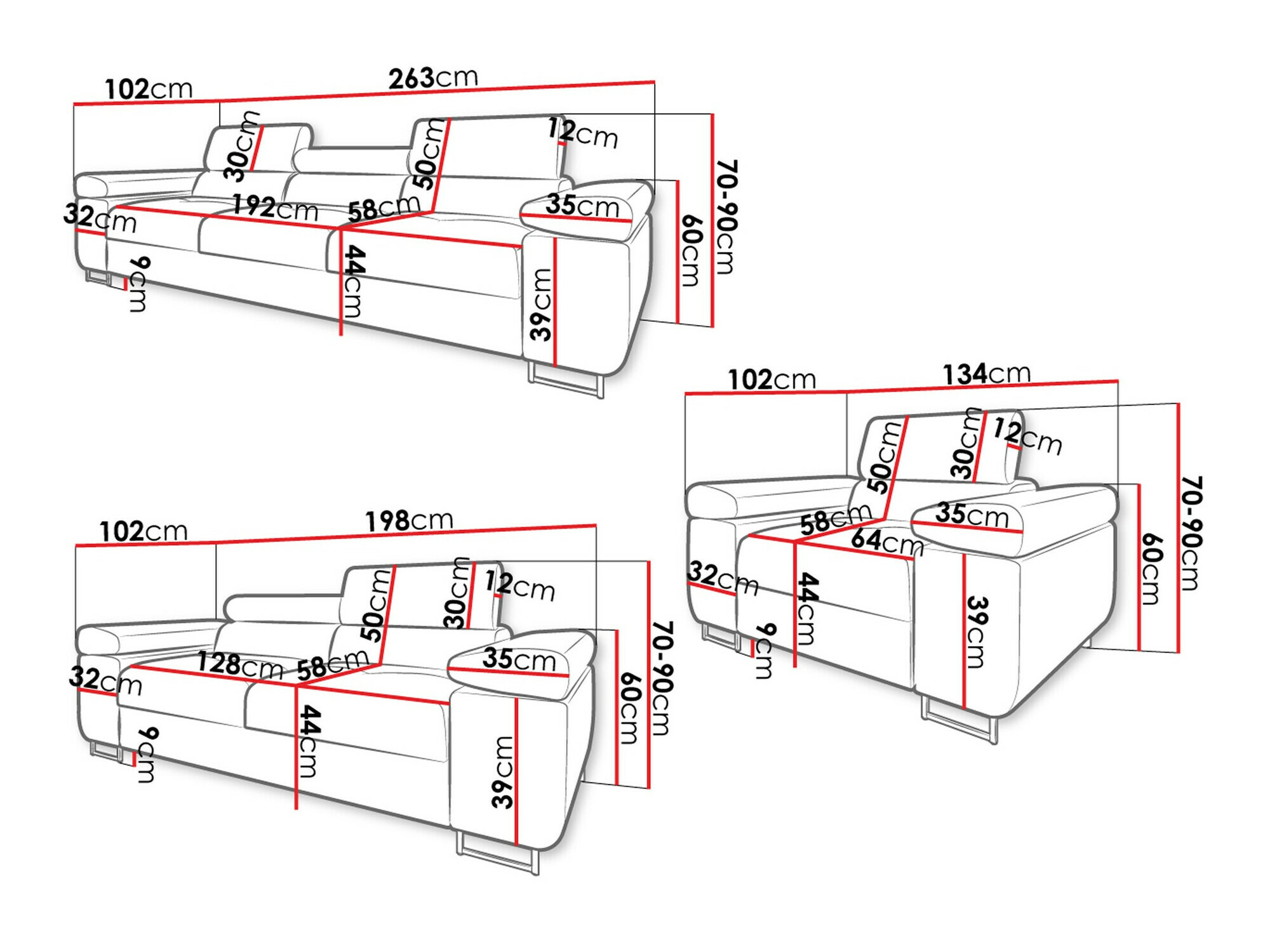 Set tapaciranog nameštaja Comfivo Eliferu 107 (Manila 02)