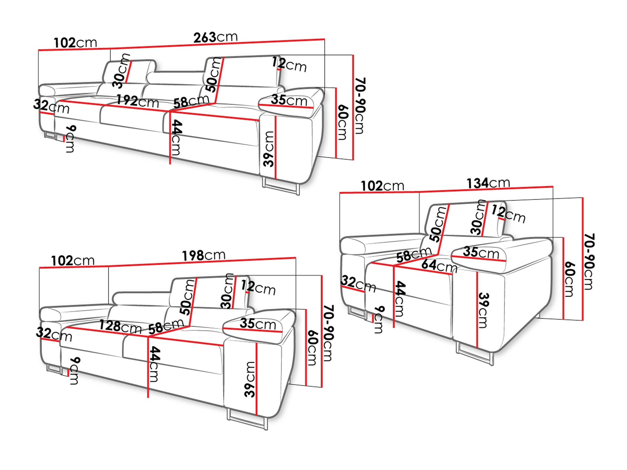 Set tapaciranog nameštaja Comfivo Eliferu 107 (Manila 18)