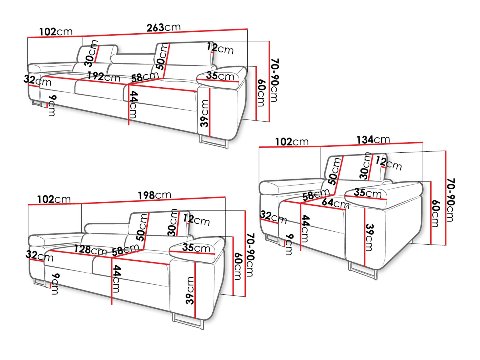 Tapaciran nameštaj set Comfivo Eliferu 107 (Manila 16)