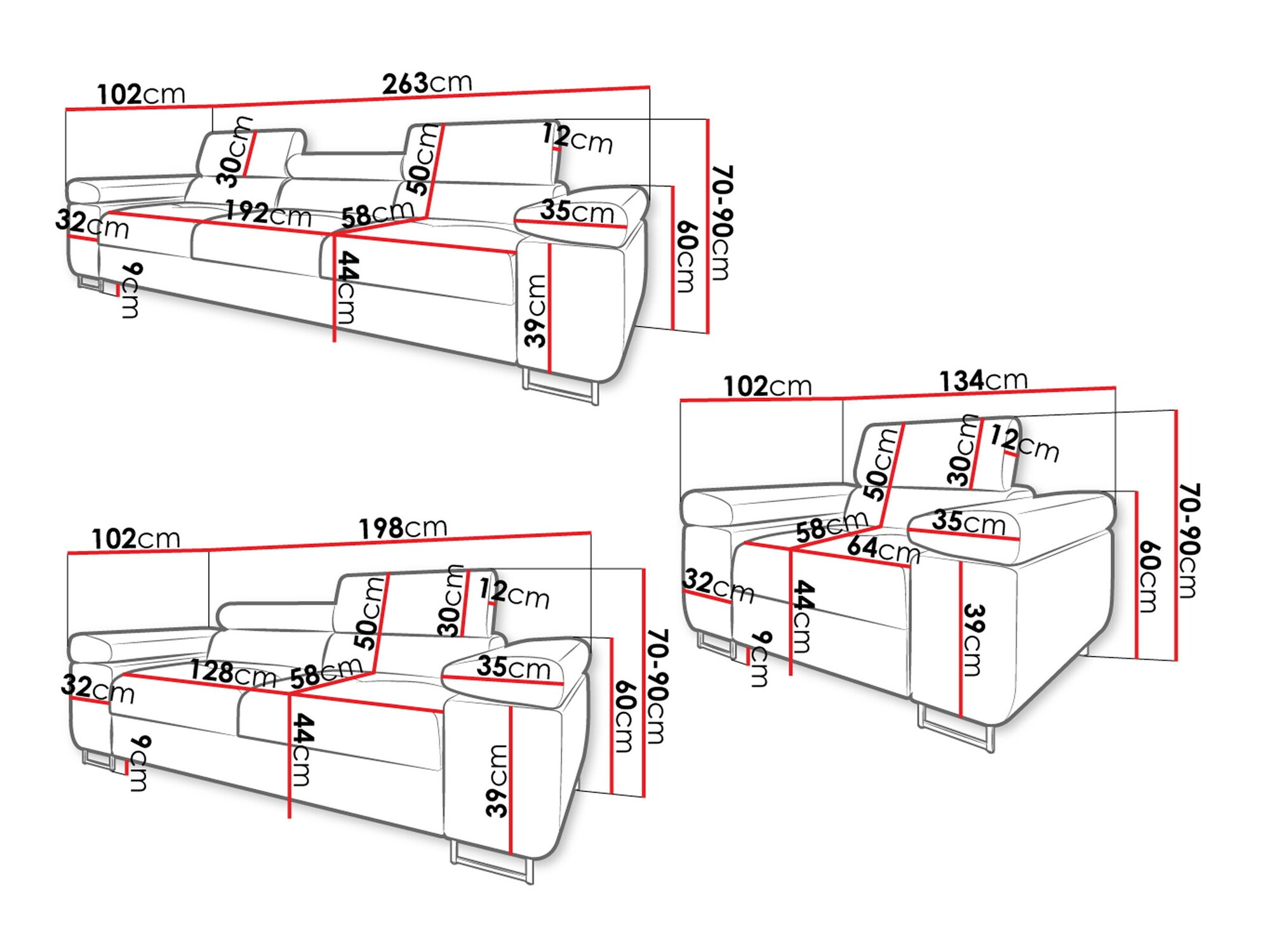 Tapaciran nameštaj set Comfivo Eliferu 107 (Poso 135)