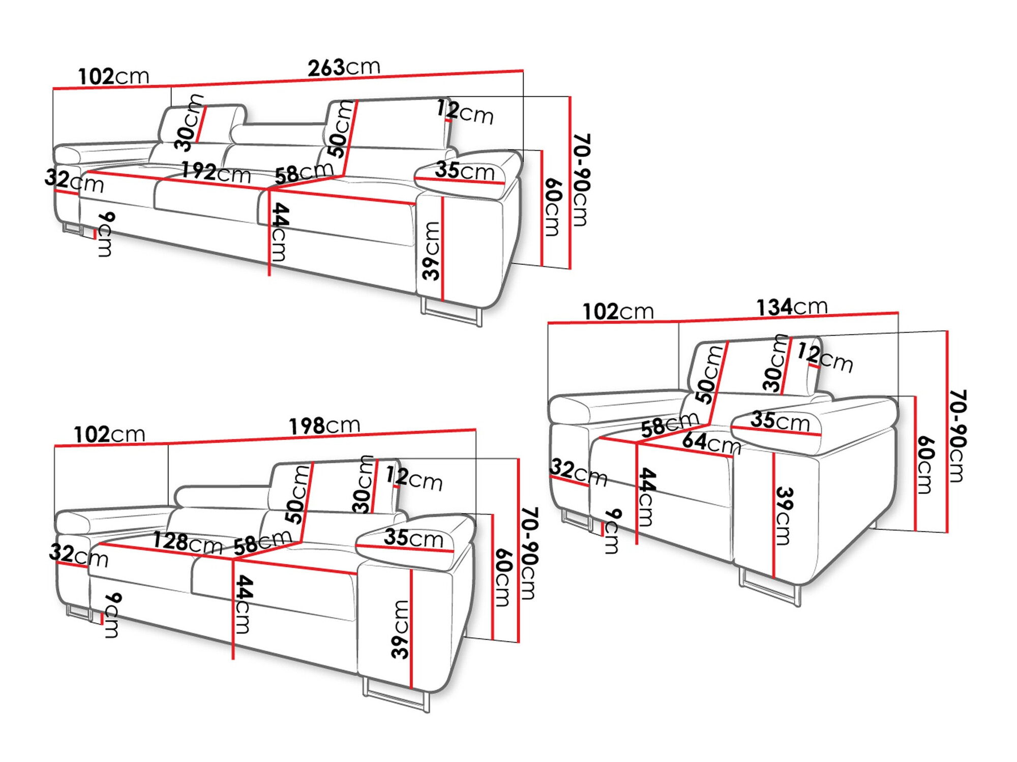 Tapaciran nameštaj set Comfivo Eliferu 107 (Poso 14)