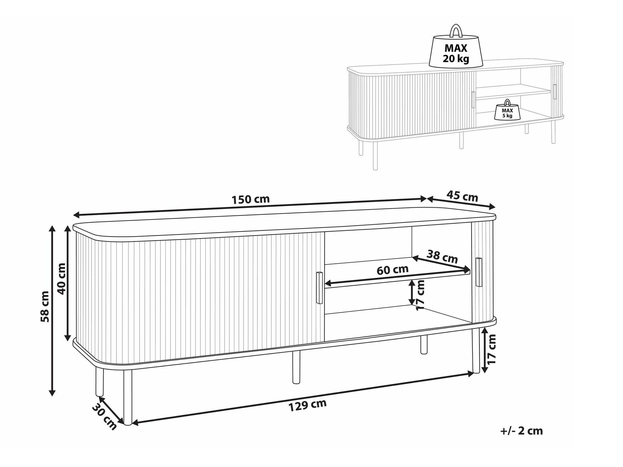 TV komoda Fencalu 100