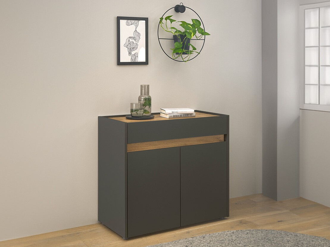 Komoda Elbsori 110 (Antracit + Hrast Votan)