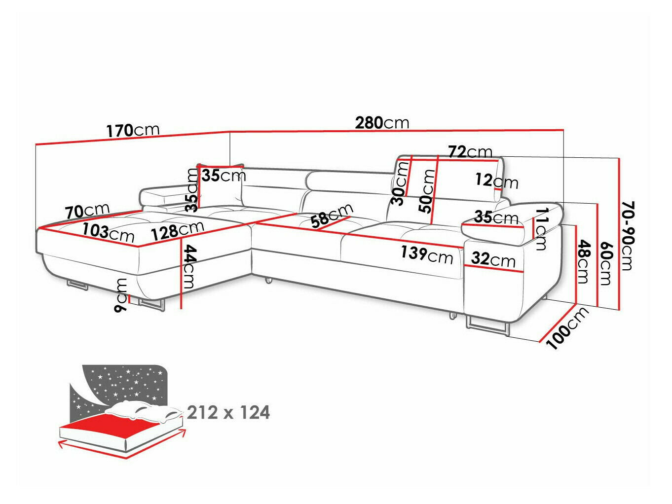 Ugaona sofa Comfivo Eliferu 102 (Poso 39)
