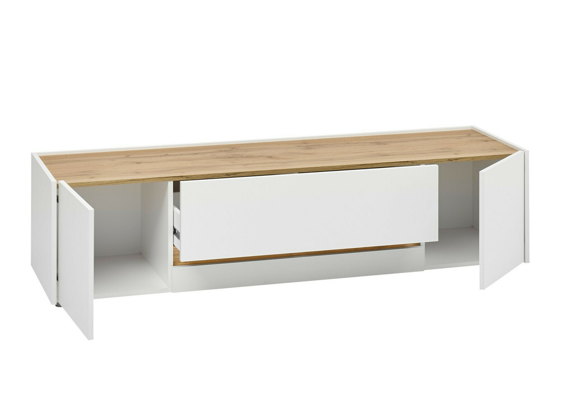 Set za dnevnu sobu Elbsori 130 (Belo + Hrast Votan)
