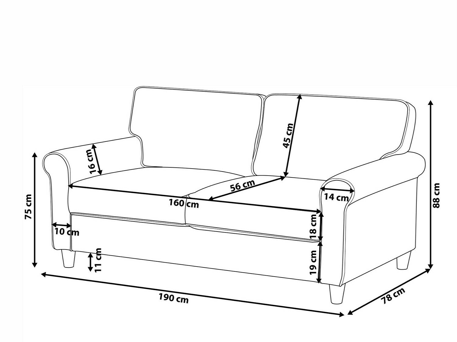 Sofa Berwyn 675 (Zelena)