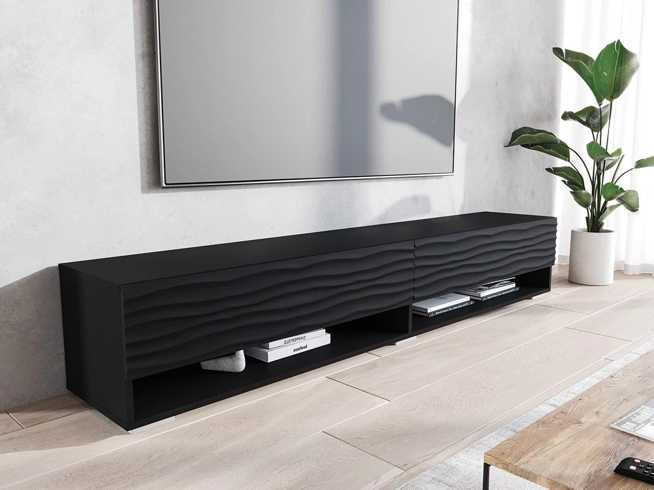 TV komoda Sarasota 119 (Grafit + Crno)