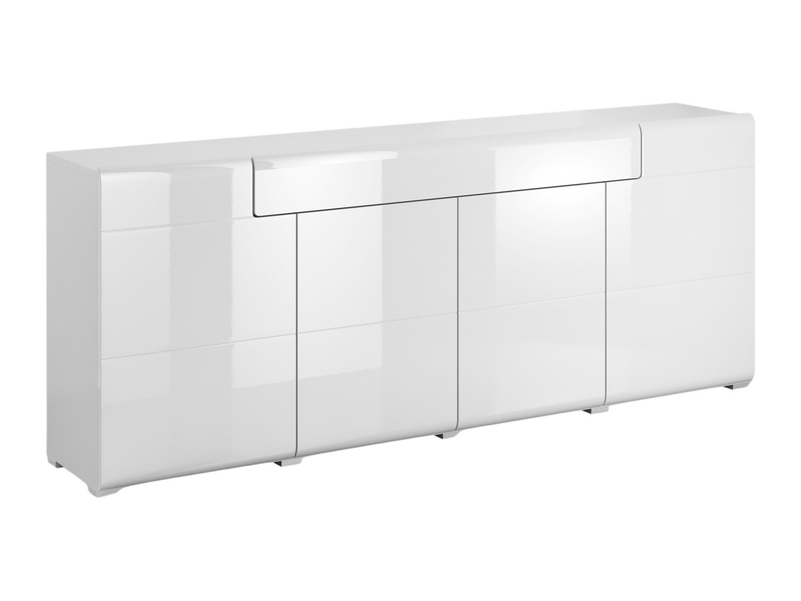 Komoda Torsone 102 (Belo + Sjajno belo)