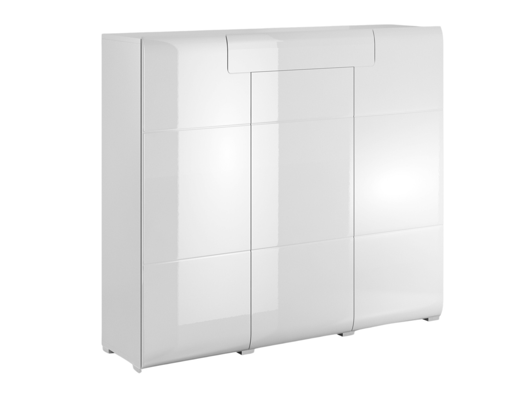 Komoda Torsone 112 (Belo + Sjajno belo)