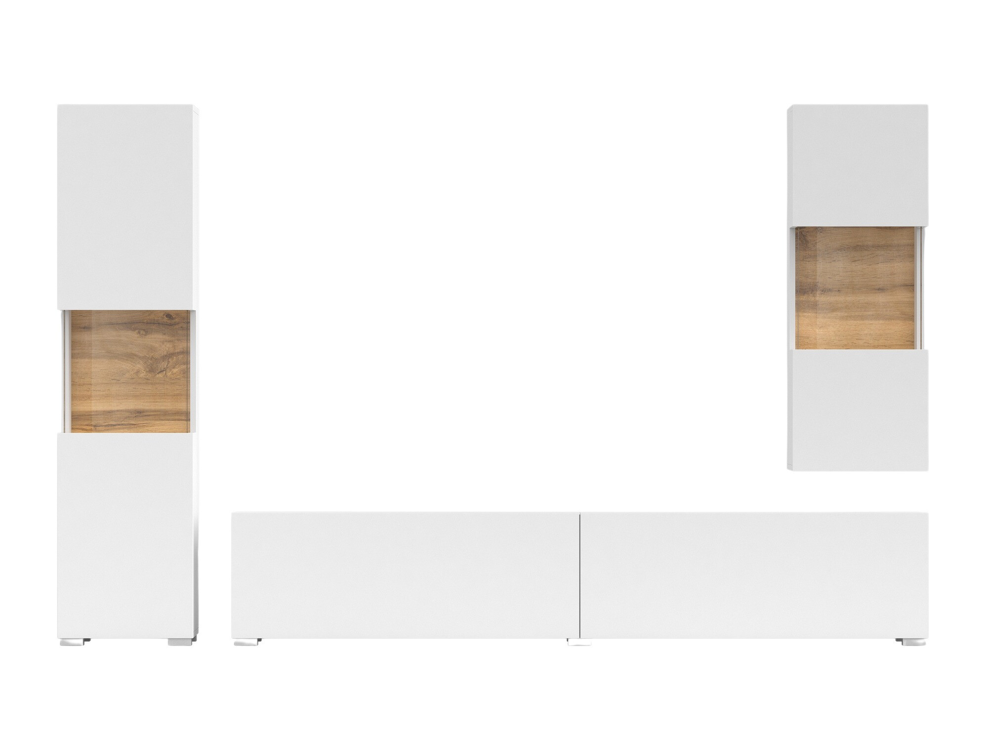 Set za dnevnu sobu Revmiru 106 (Belo + Hrast Votan)