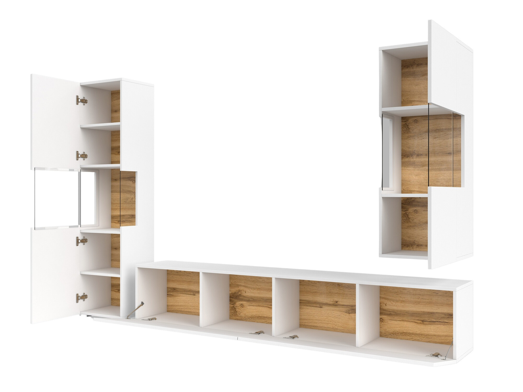 Set za dnevnu sobu Revmiru 106 (Belo + Hrast Votan)