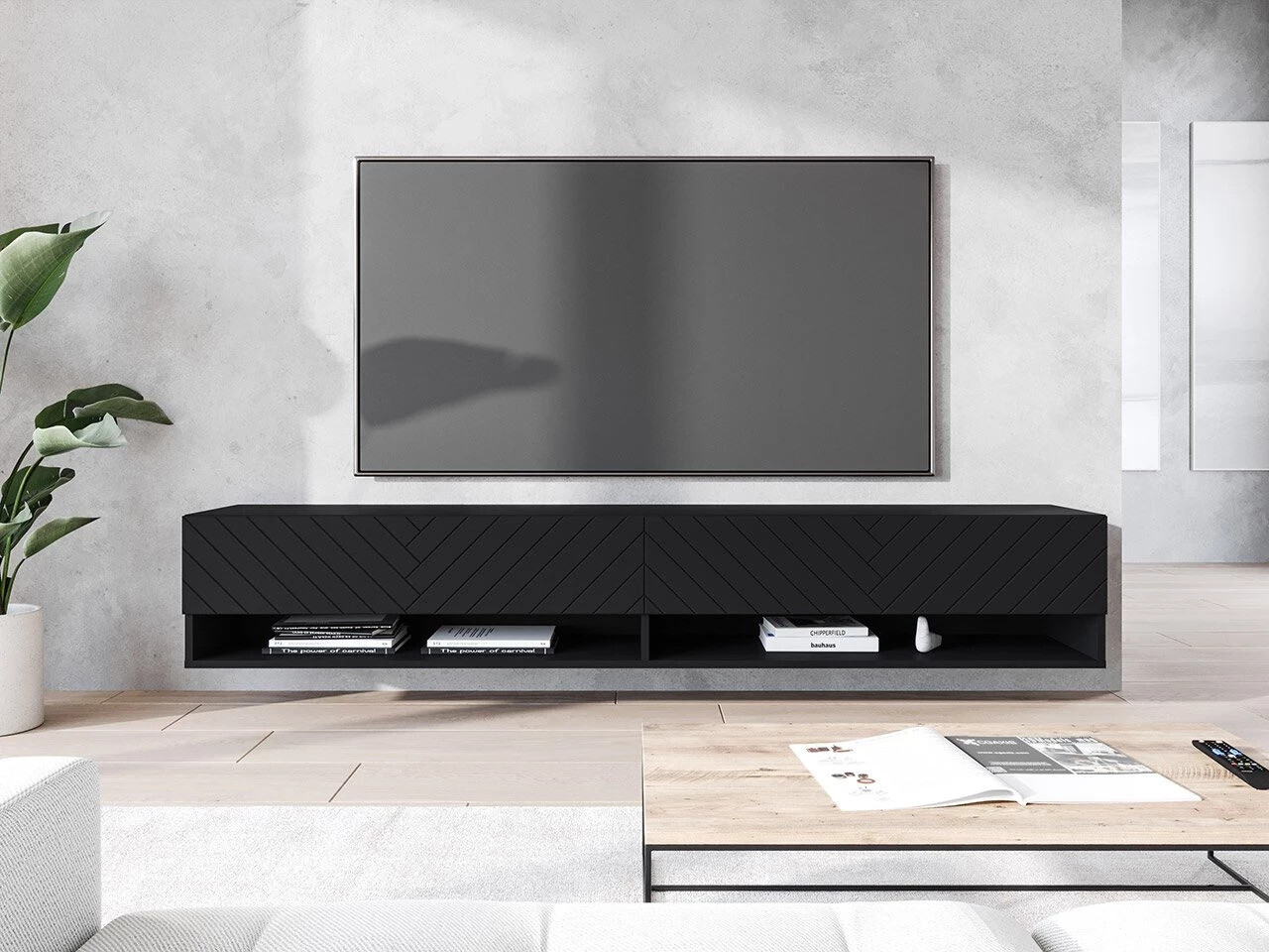 TV komoda Sarasota 119 (Crno + Grafit)