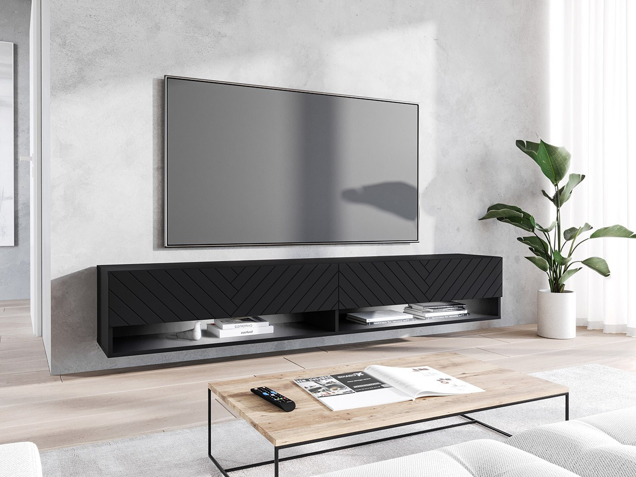 TV komoda Sarasota 119 (Crno + Grafit)