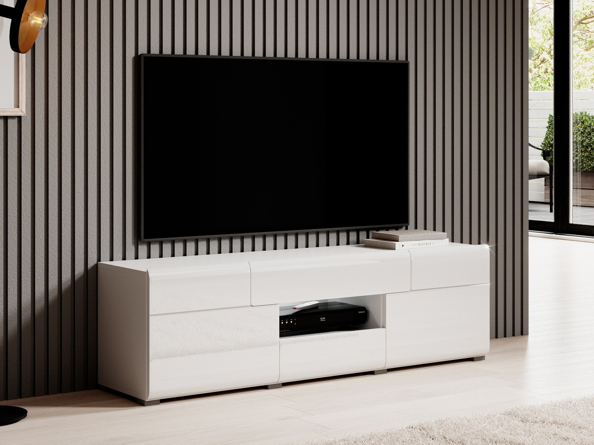 TV komoda Torsone 101 (Belo + Sjajno belo)