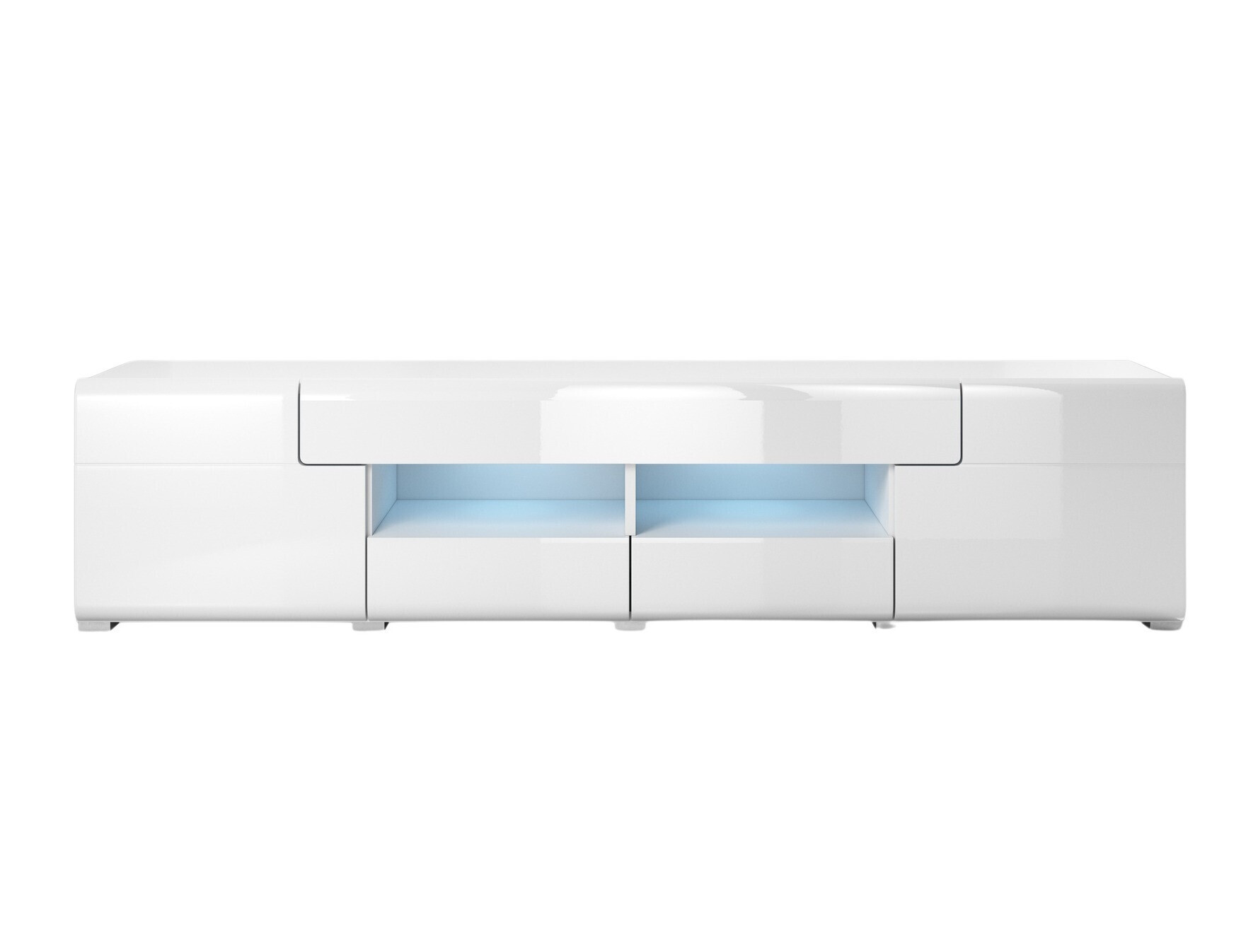 TV komoda Torsone 113 (Belo + Sjajno belo)