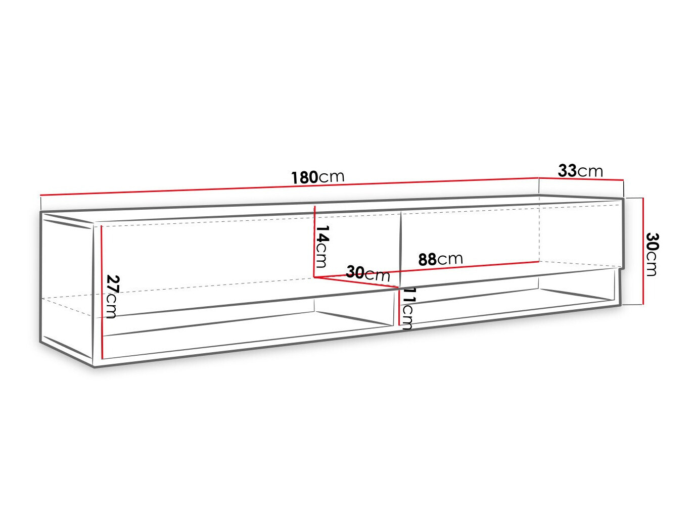 TV sto Sarasota 119 (Crno + Graphite)