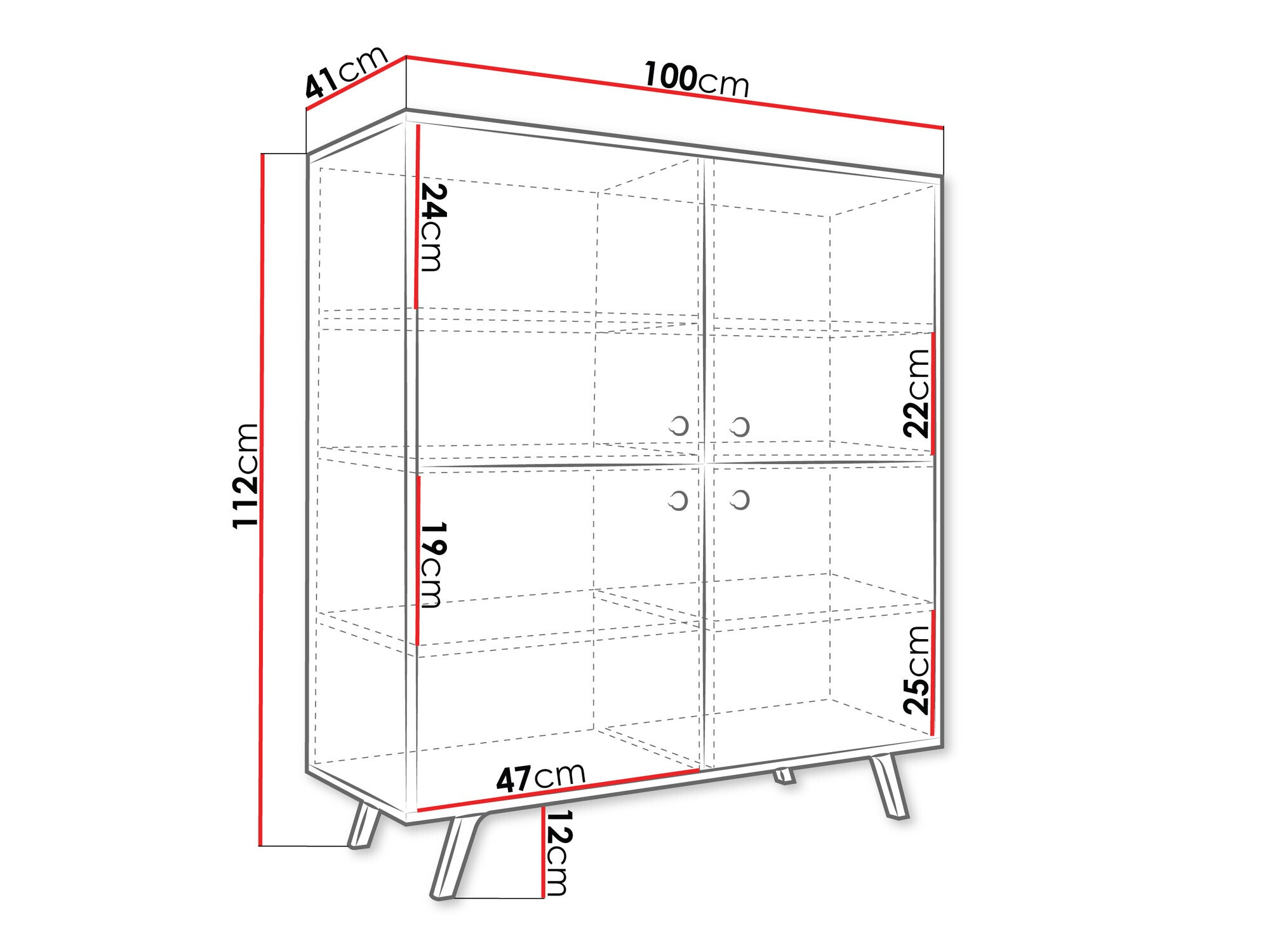 Ormarić Monfera 103 (Crno)