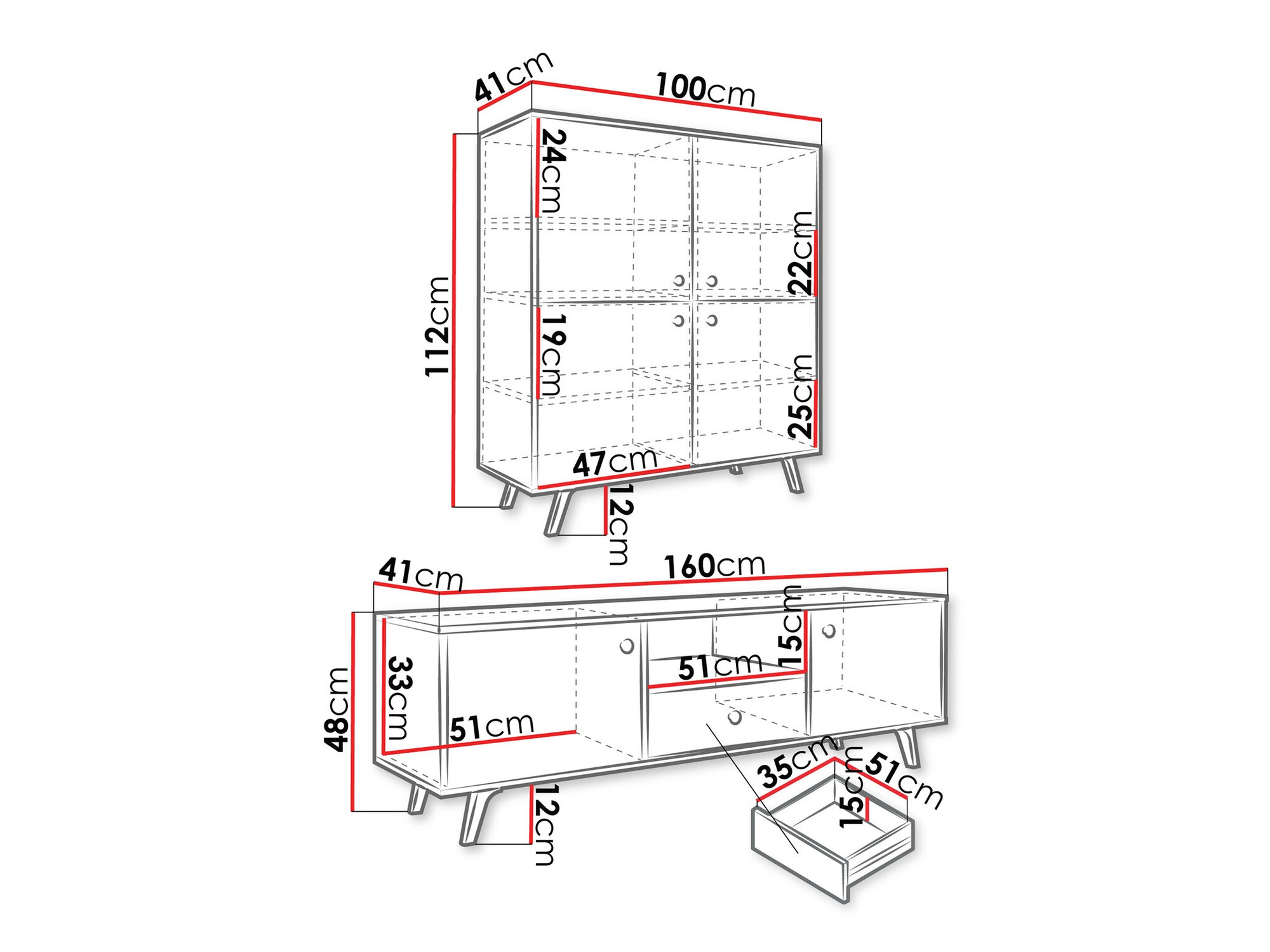 Set za dnevnu sobu Monfera 105 (Crno)