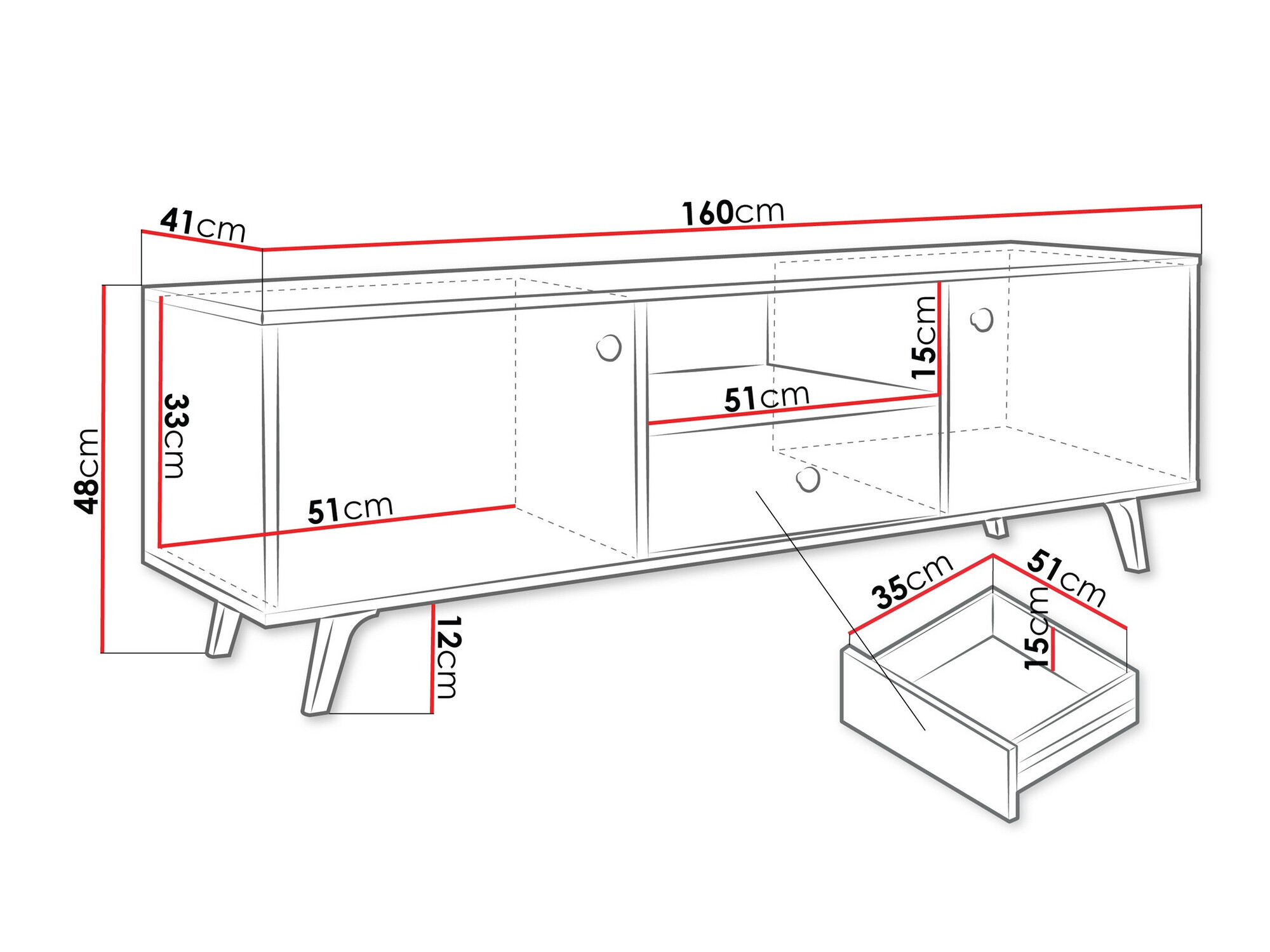 TV sto Monfera 104 (Belo)