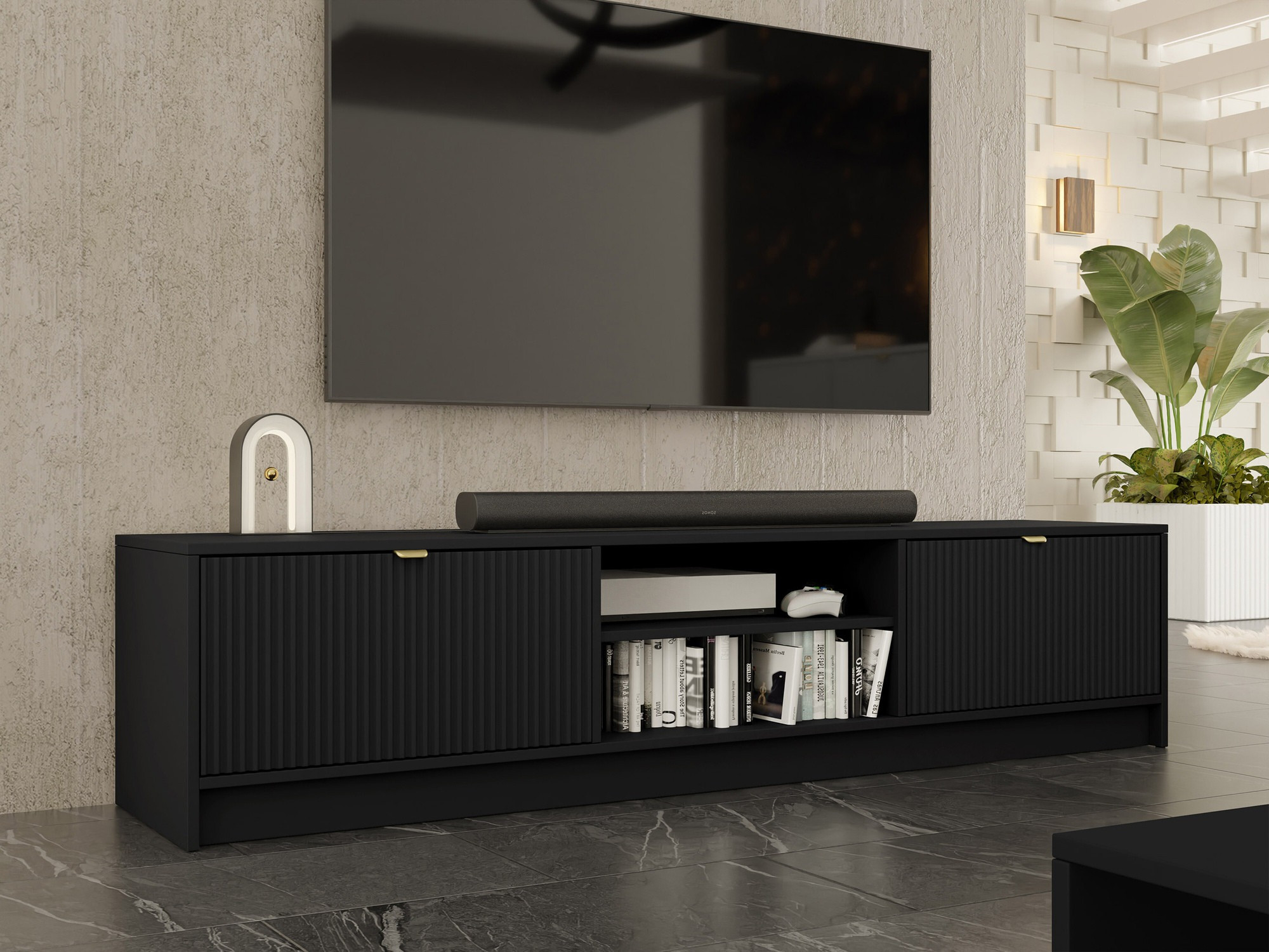 TV komoda Comfivo Papilio I (Crno)