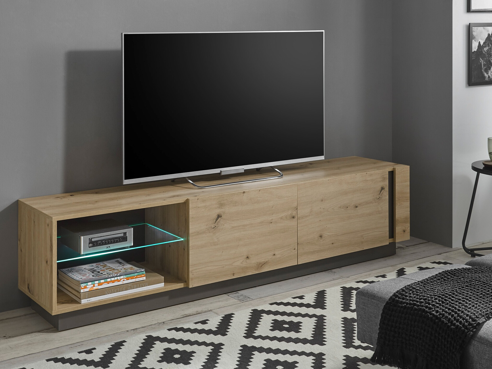 TV komoda Veropho 103 (Artisan hrast + Grafit)