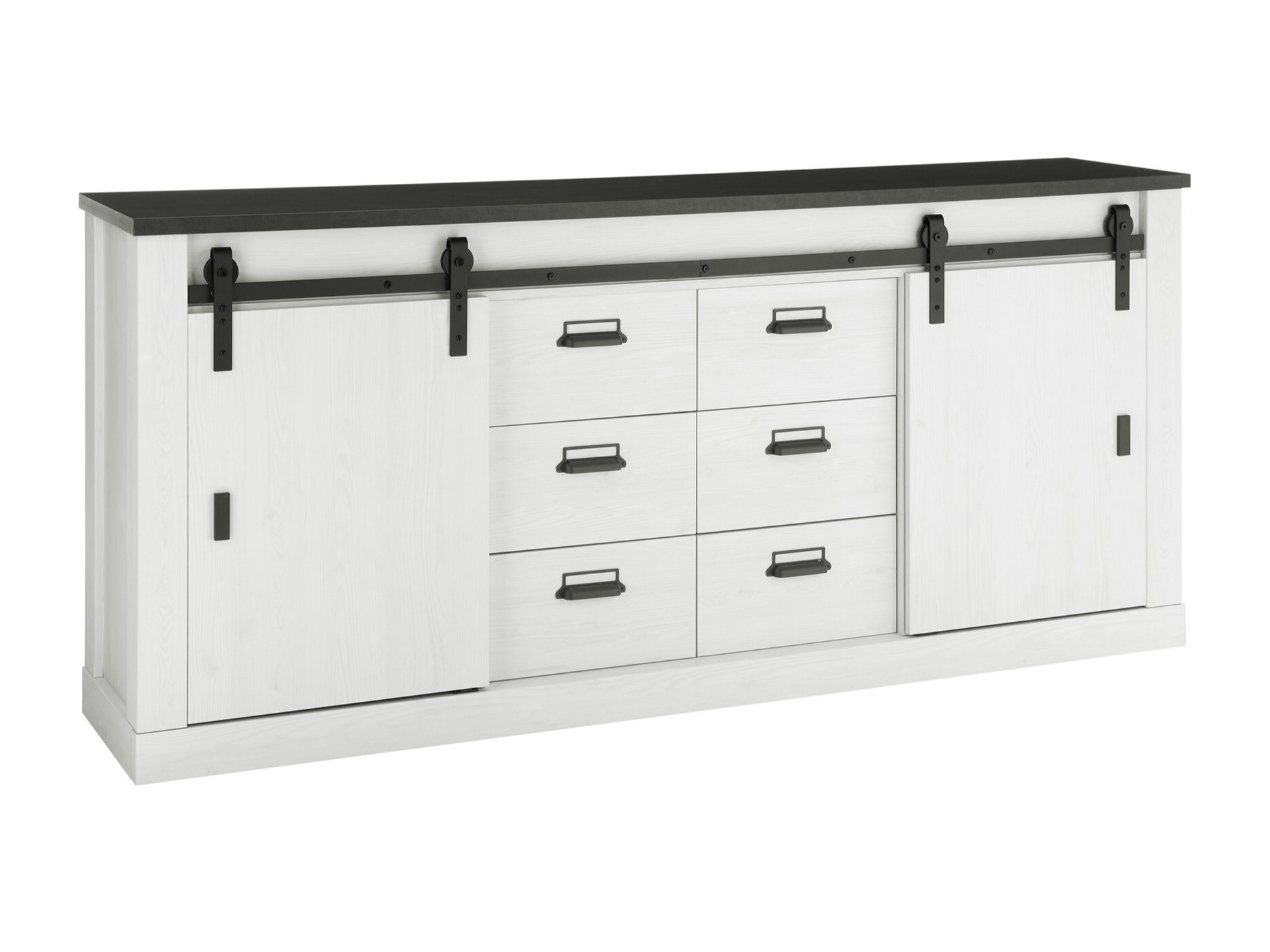 Komoda Cirtale 118 (Antracit + Izbeljeni bor)