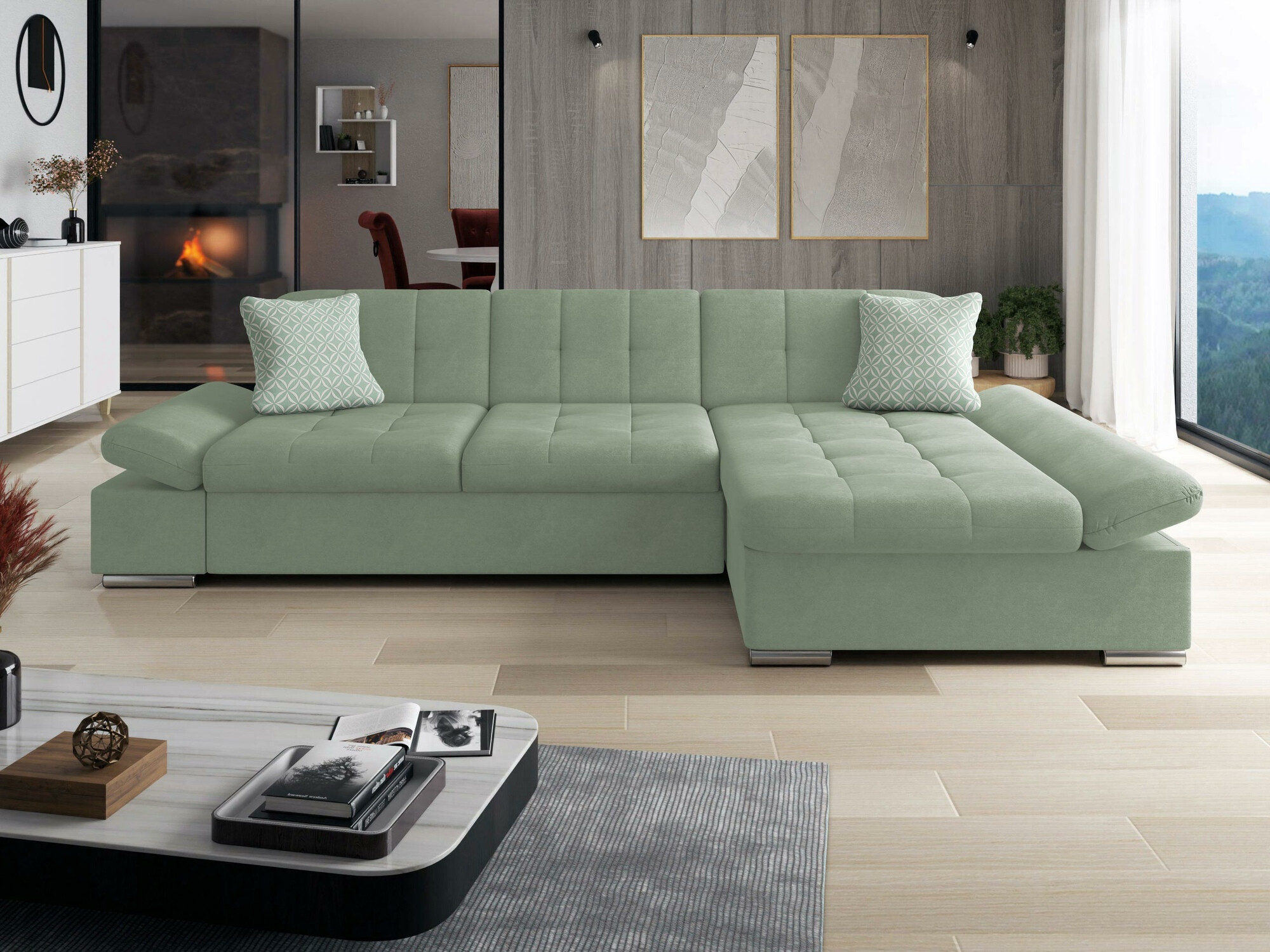 Ugaona sofa Comfivo 152 (Uttario Velvet 2954 + Evo 29)