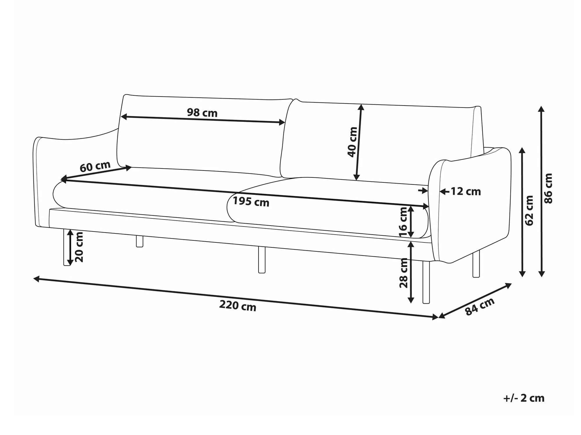 Sofa Berwyn 1823 (Bež)