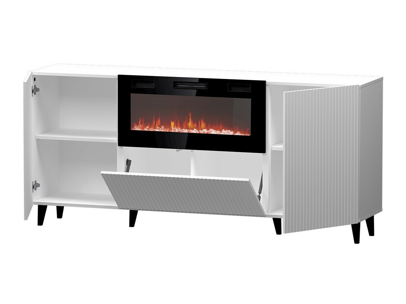 Ormarić Levmari 104 (Belo + Crno)