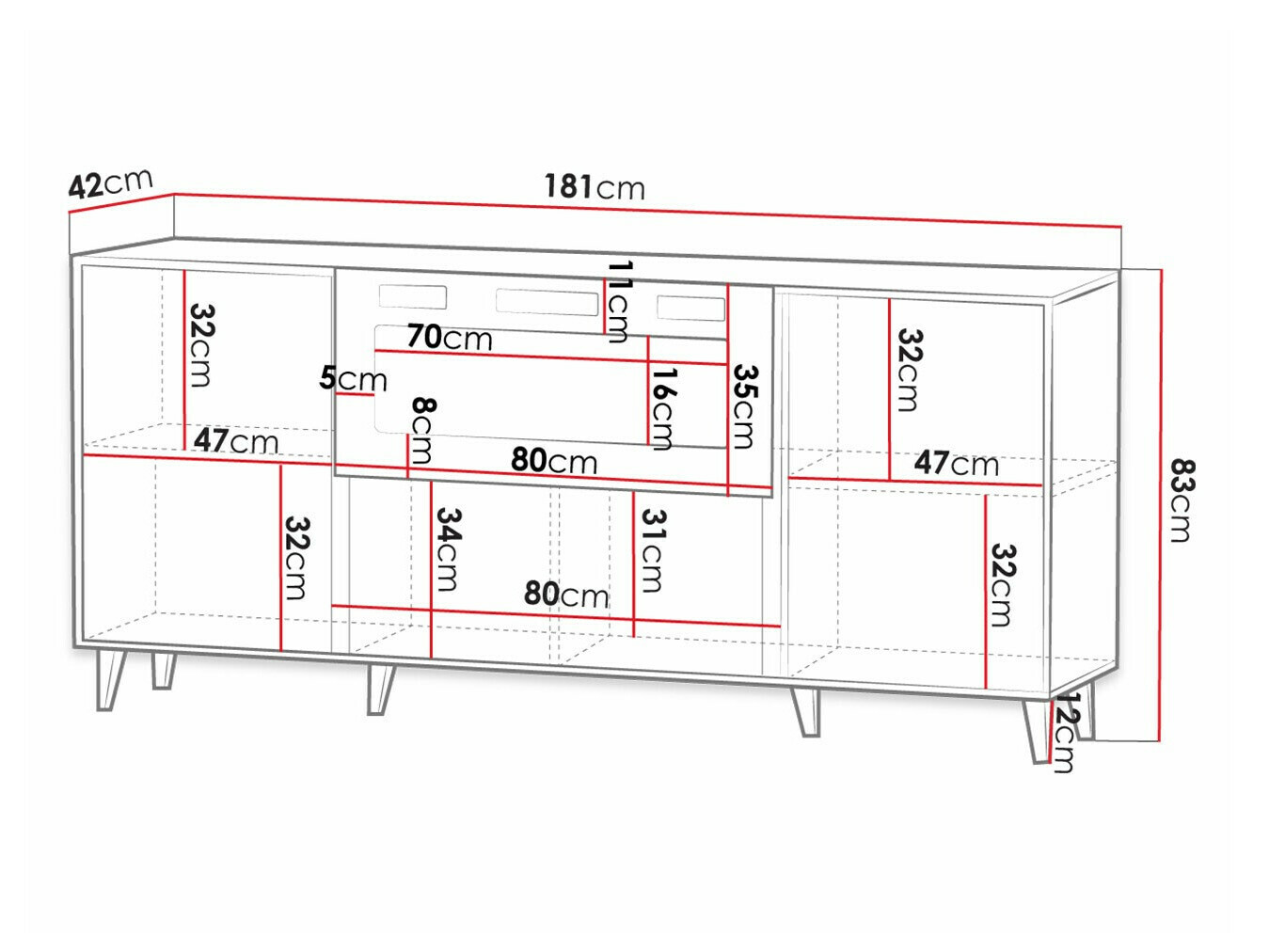 Ormarić Levmari 104 (Belo + Crno)