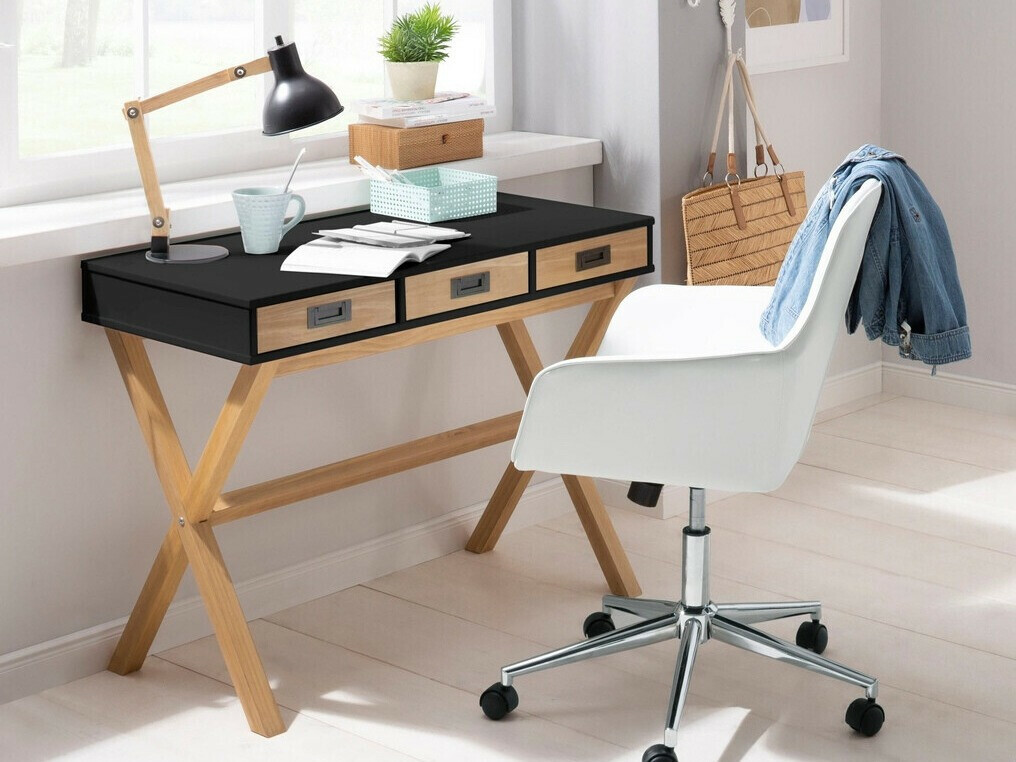 Kancelarijski sto Denton 209 (Crno + Bor)