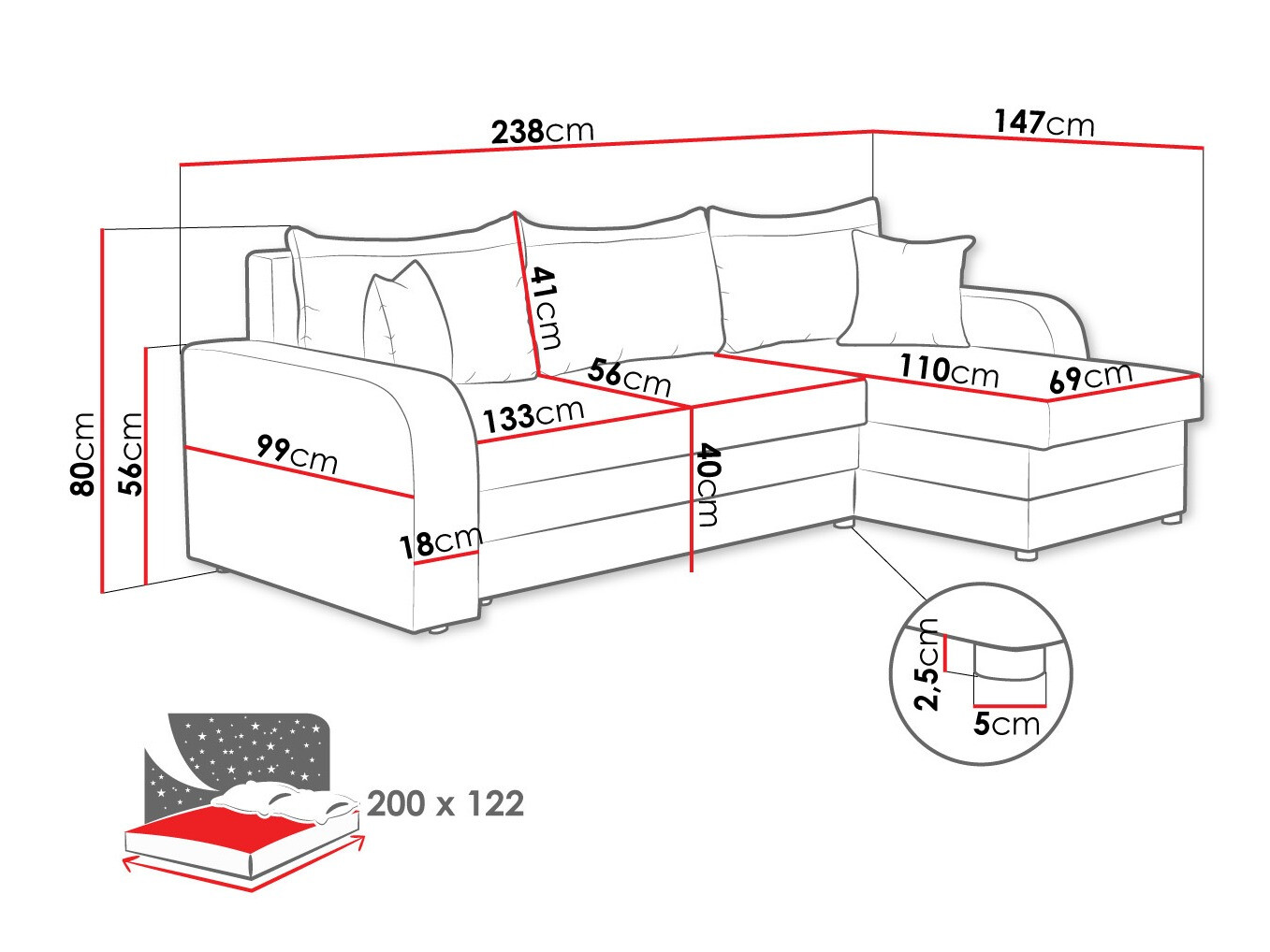 Ugaona sofa Comfivo 203 (Poso 01)